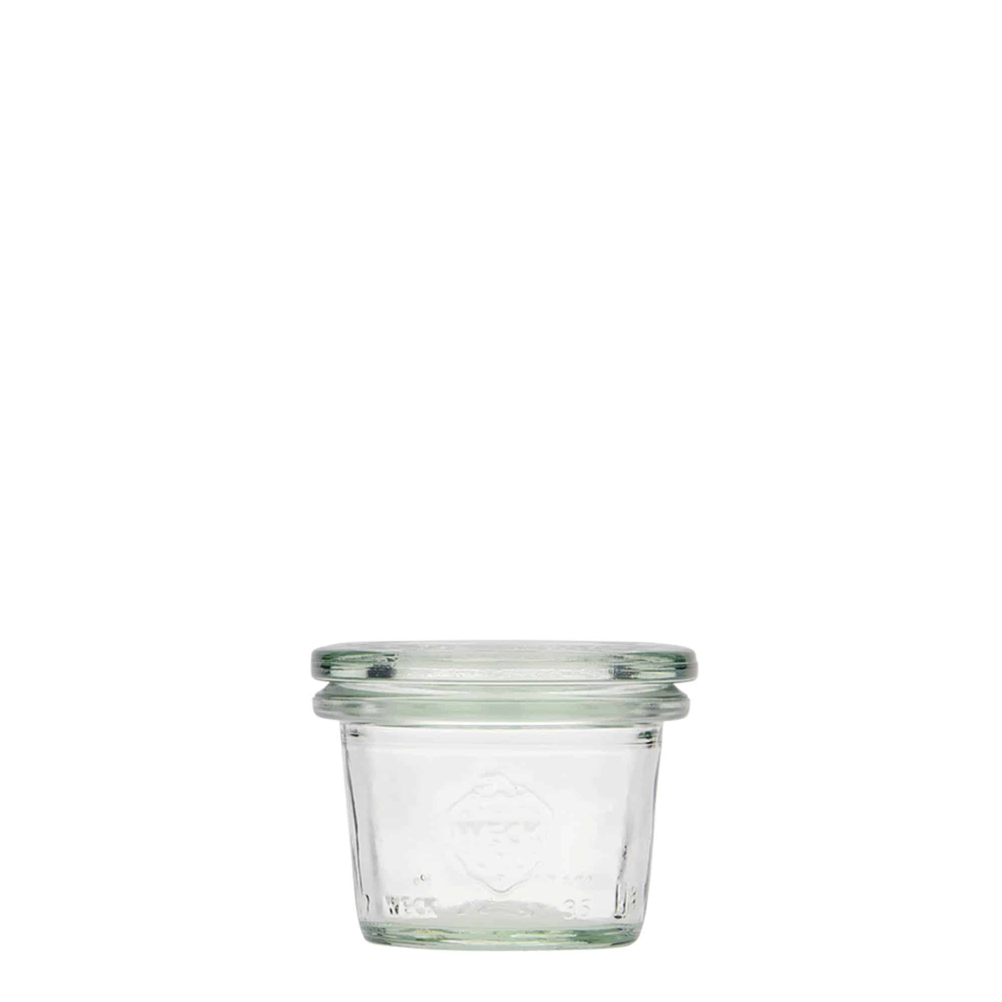 35 ml WECK ters kavanoz, ağız: yuvarlak kenar 35 ml WECK ters kavanoz, ağız: yuvarlak kenar