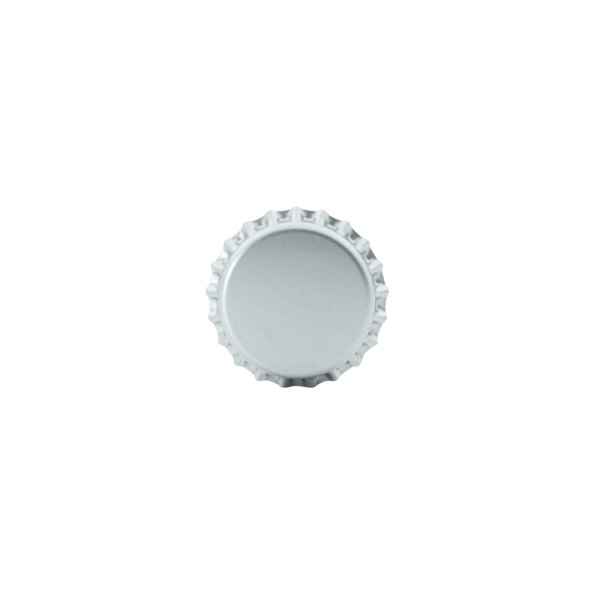 26 mm metal gümüş şişe kapağı