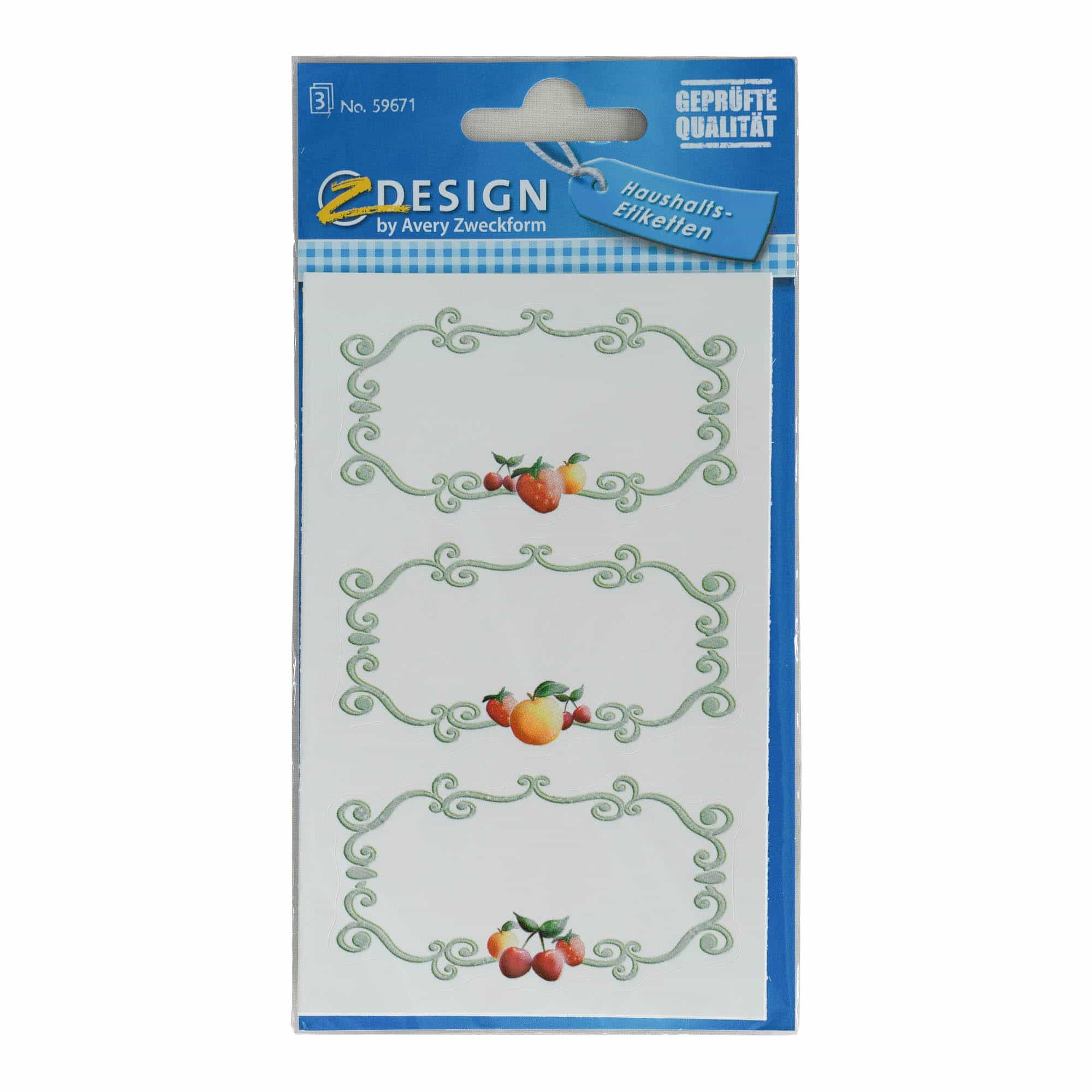 Zweckform Etiketler 'Çerçeve Meyveler', dikdörtgen, kağıt, çok renkli Zweckform Etiketler 'Çerçeve Meyveler', dikdörtgen, kağıt, çok renkli