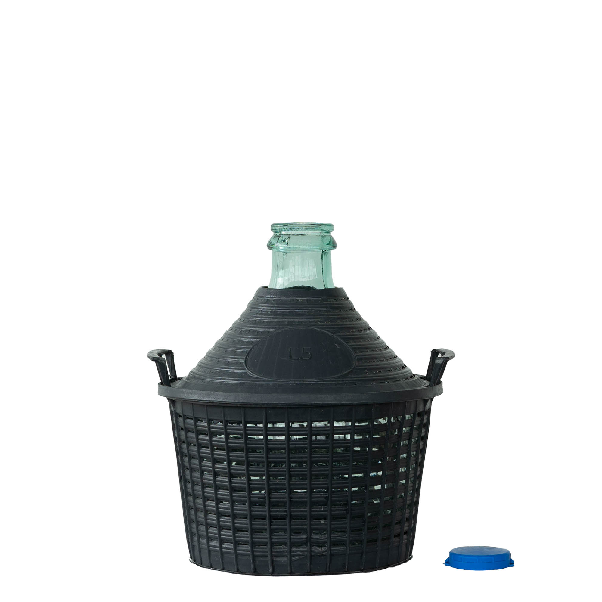 5 l Dar Ağızlı Balon Şişe, Cam, Ağız: Kapaklı