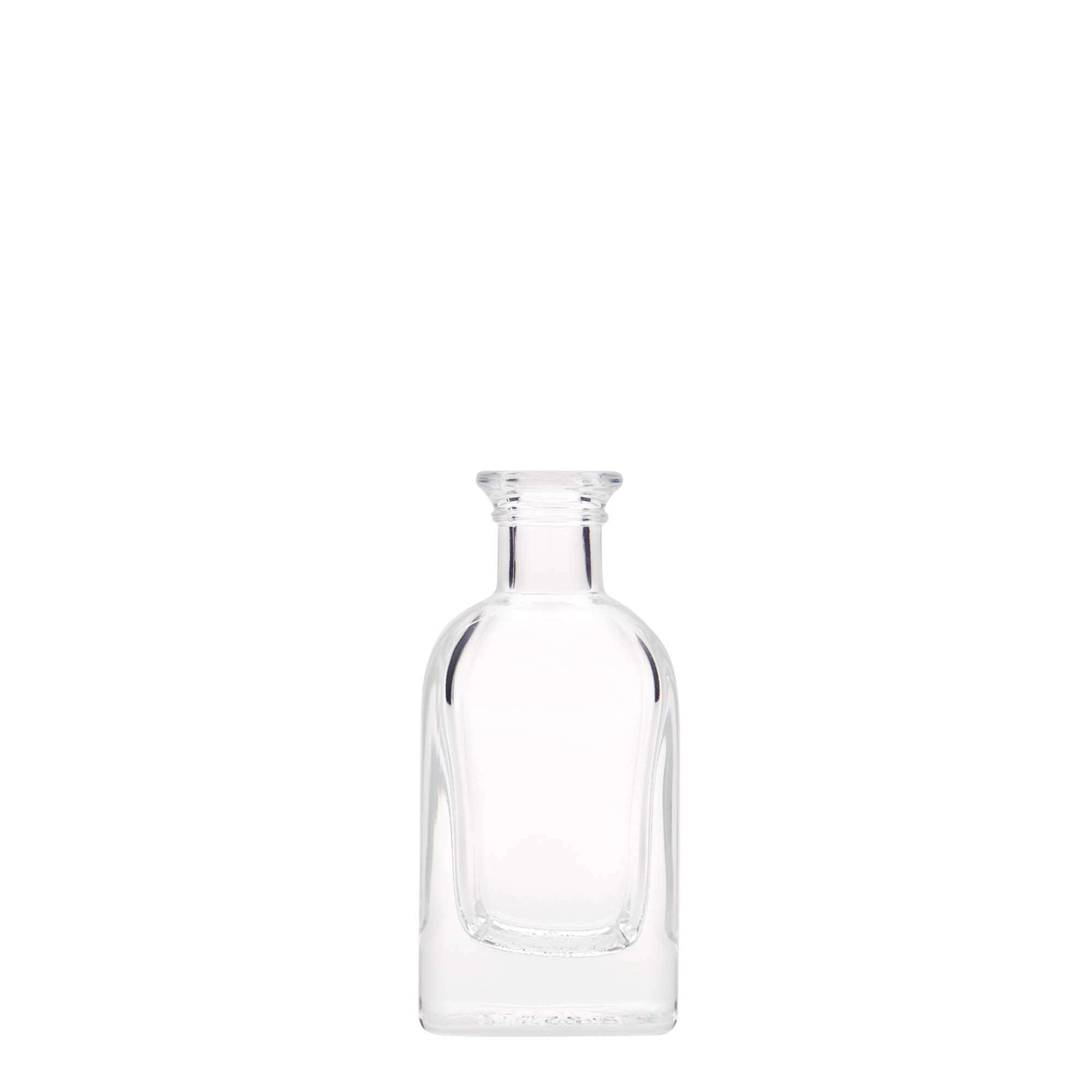40 ml Cam Şişe Eczacı Kare, kare, Ağız: Mantar