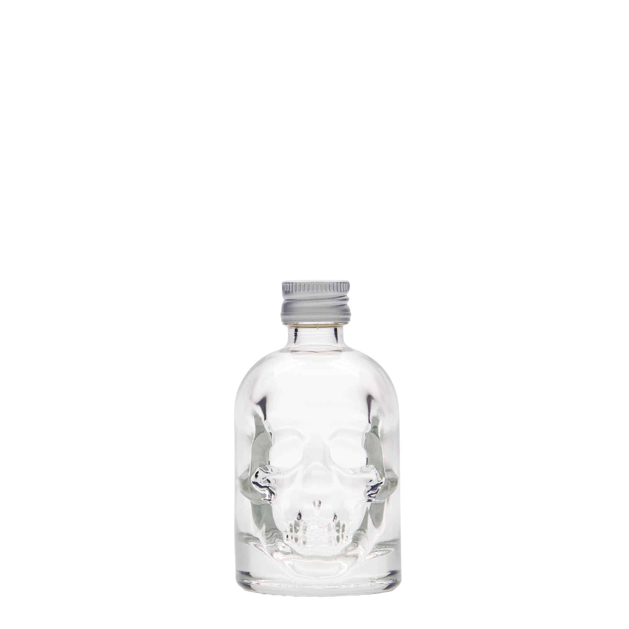 50 ml Cam şişe 'Totenkopf', Ağız: PP 18