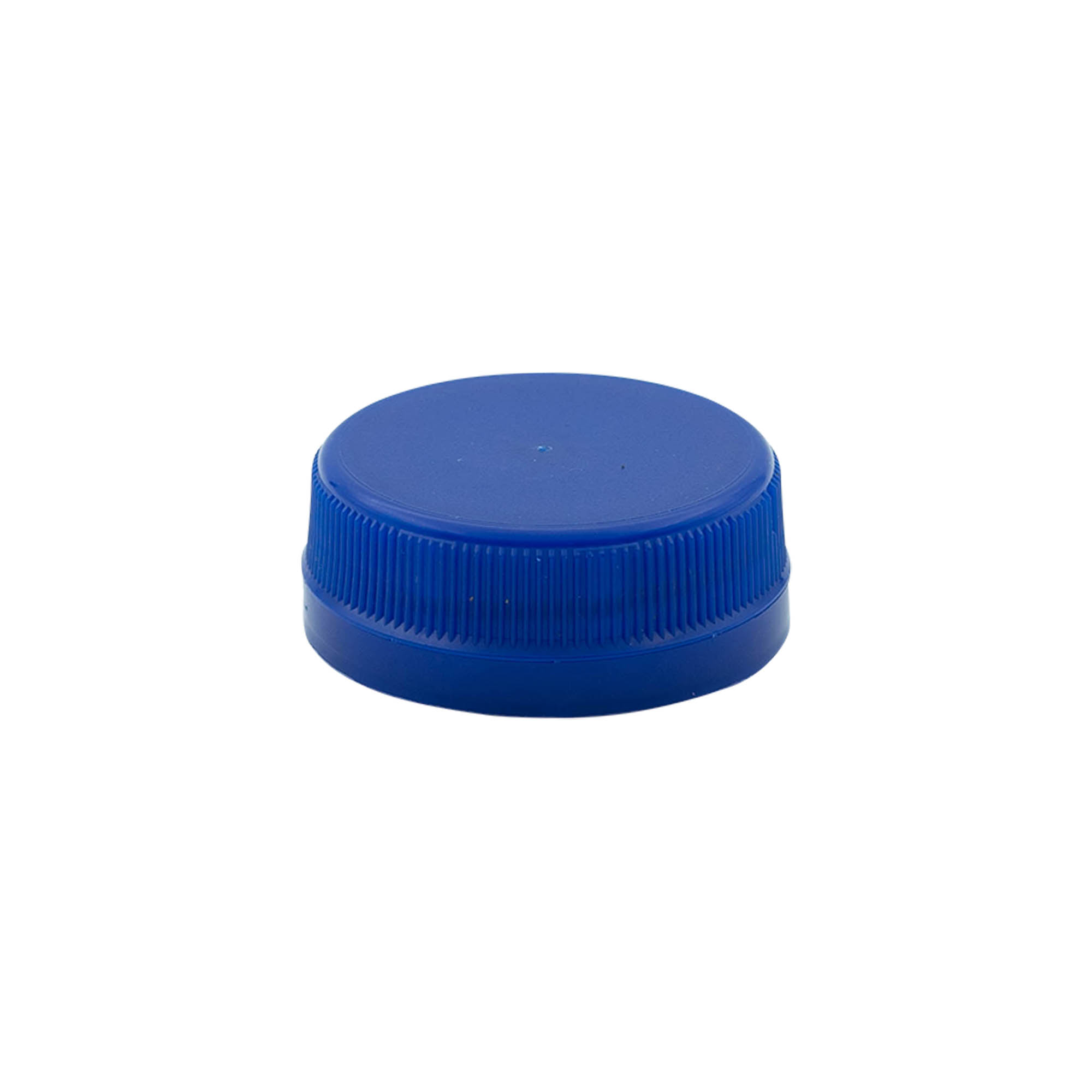 Vidalı kapak çift dişli, PE plastik, mavi, ağız için: PET 38 mm