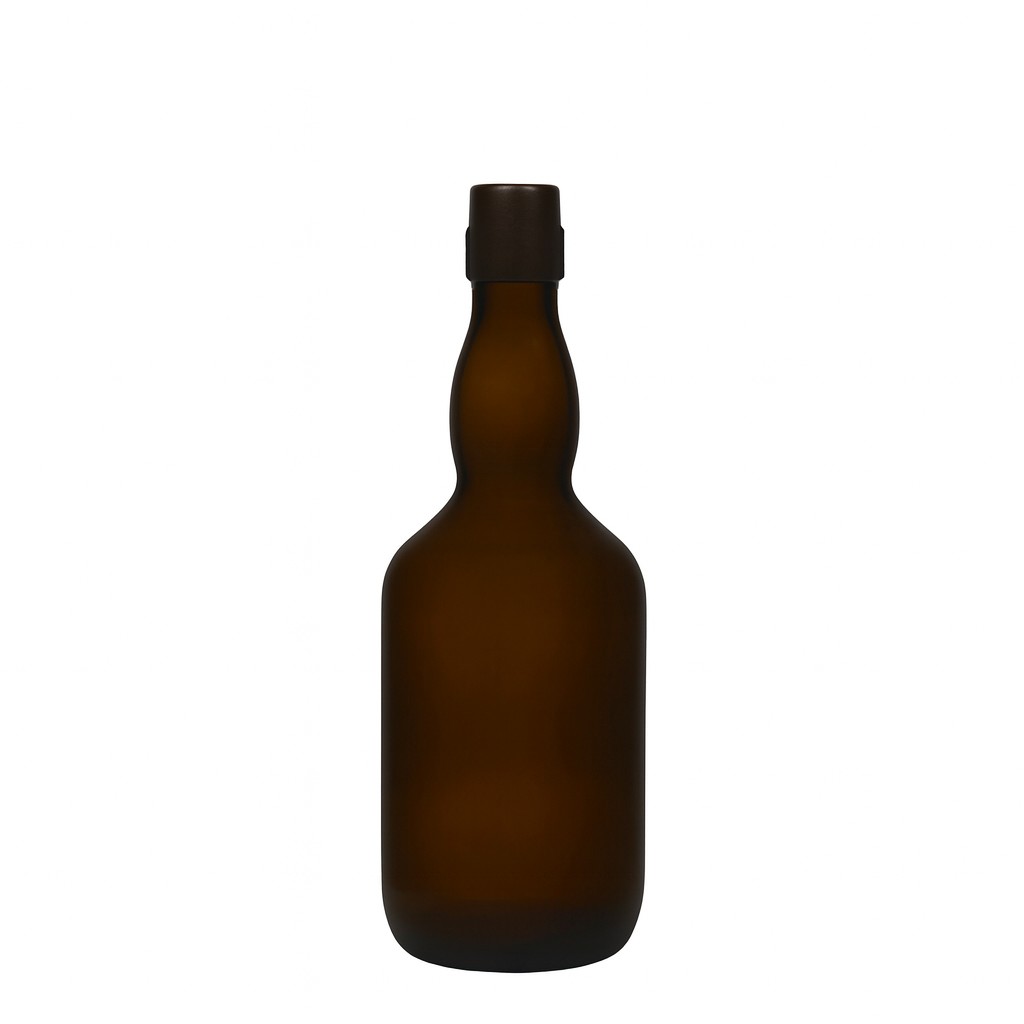 500 ml Bira şişesi boğazlı, cam, antik yeşil, ağız: mandallı kapak