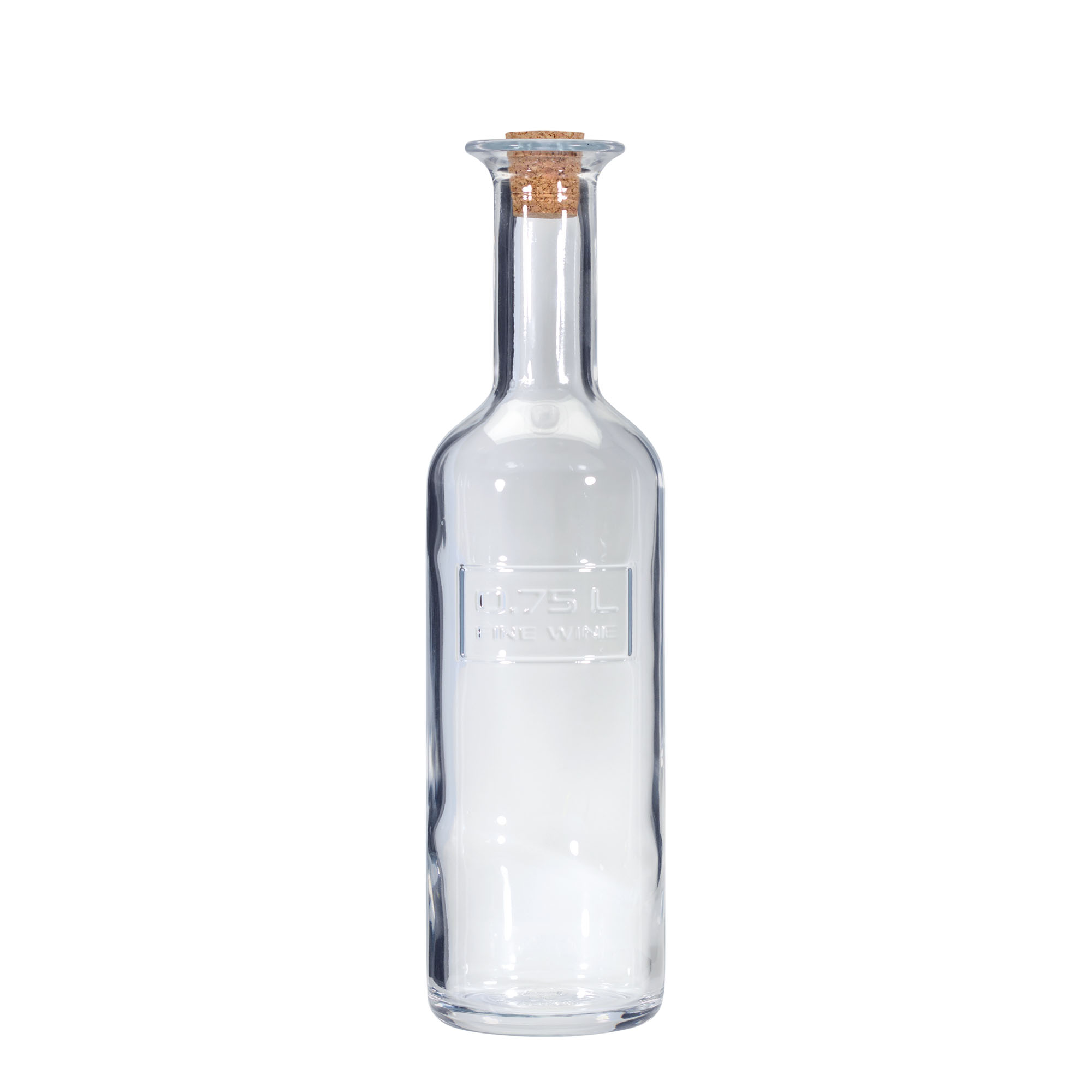 750 ml Cam şişe 'Optima Fine Wine', Ağız: Mantar 750 ml Cam şişe 'Optima Fine Wine', Ağız: Mantar