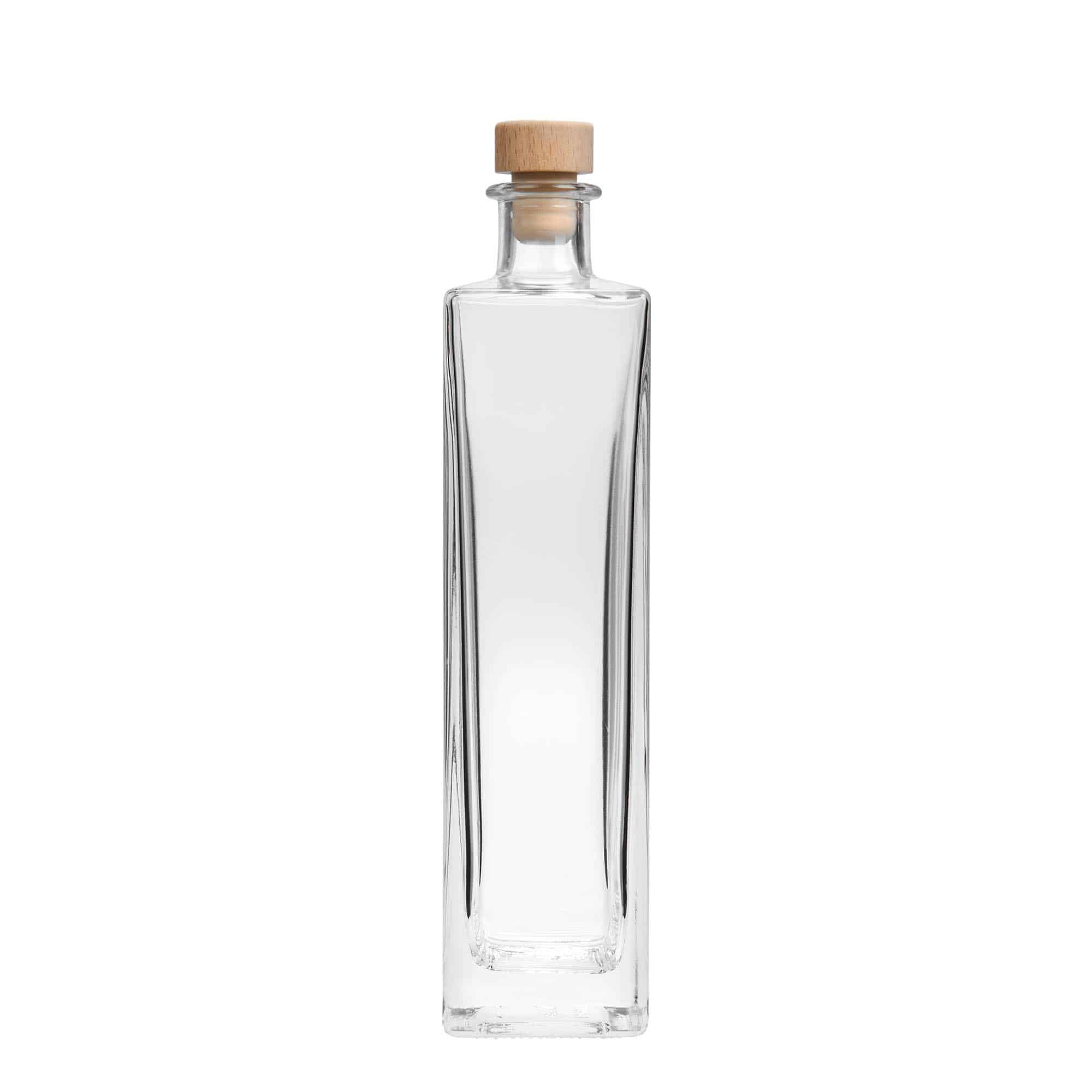 500 ml Cam Şişe 'Rafaello', kare, ağız: mantar