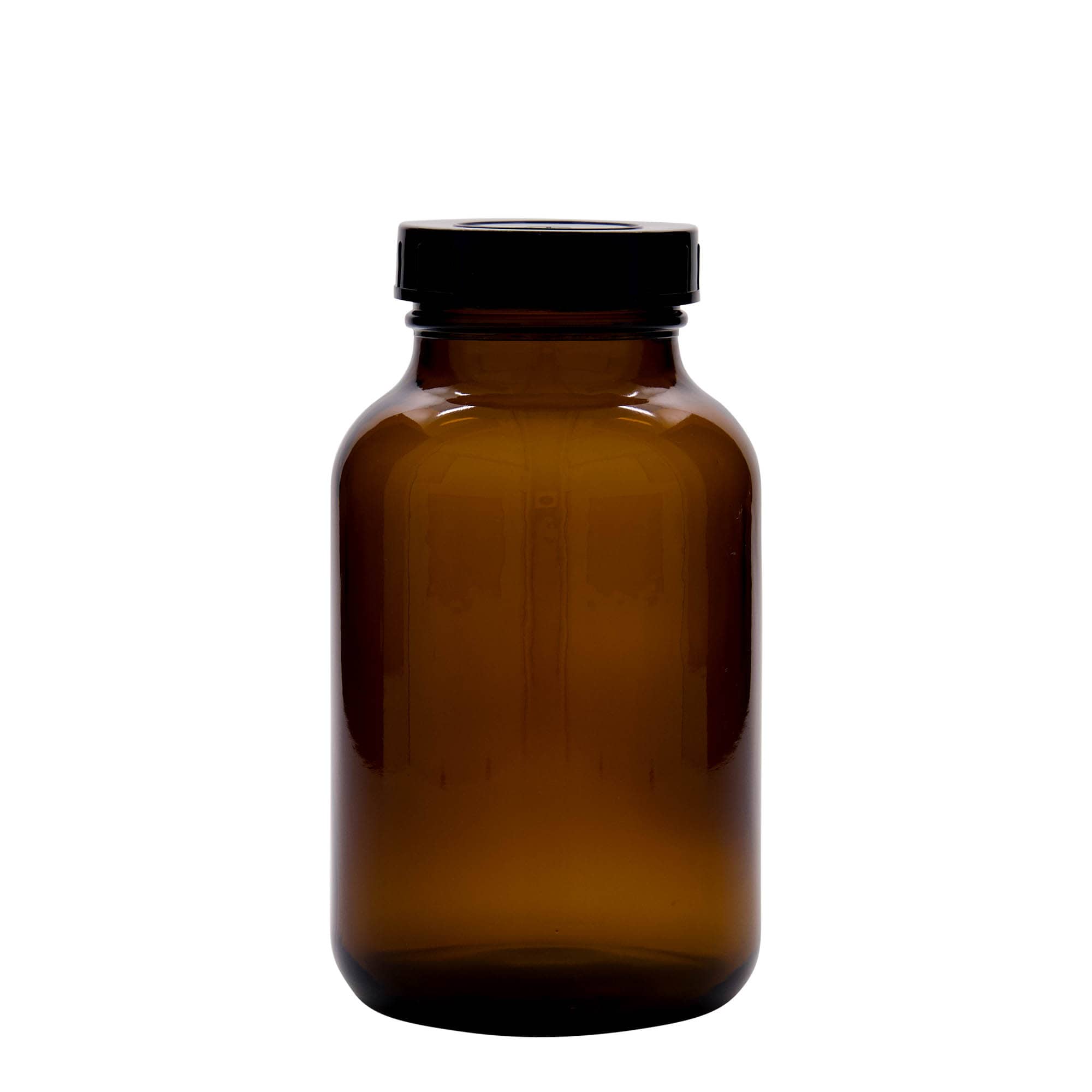 1.000 ml Geniş ağızlı cam, kahverengi, Ağız: DIN 68