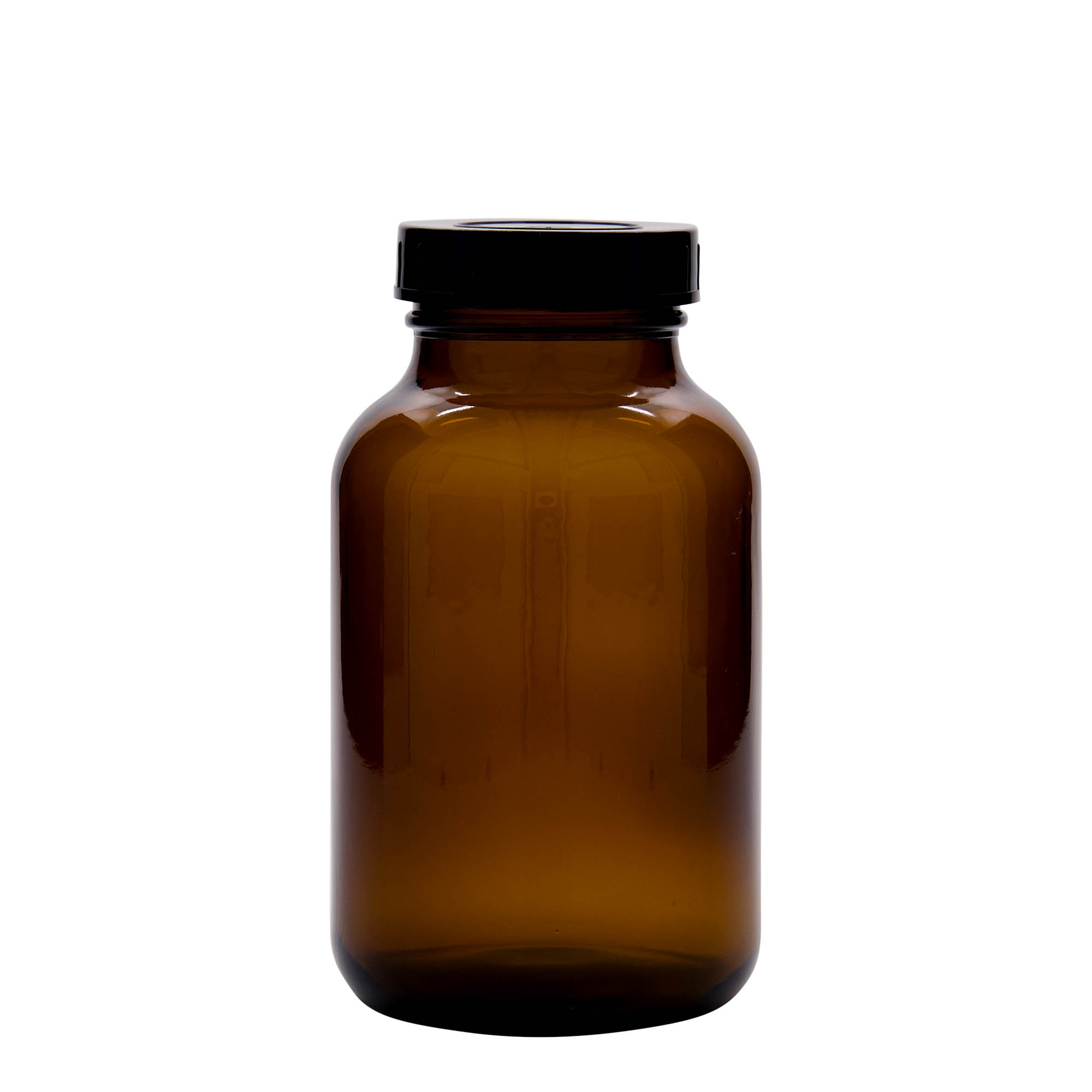 1.000 ml Geniş ağızlı cam, kahverengi, Ağız: DIN 68