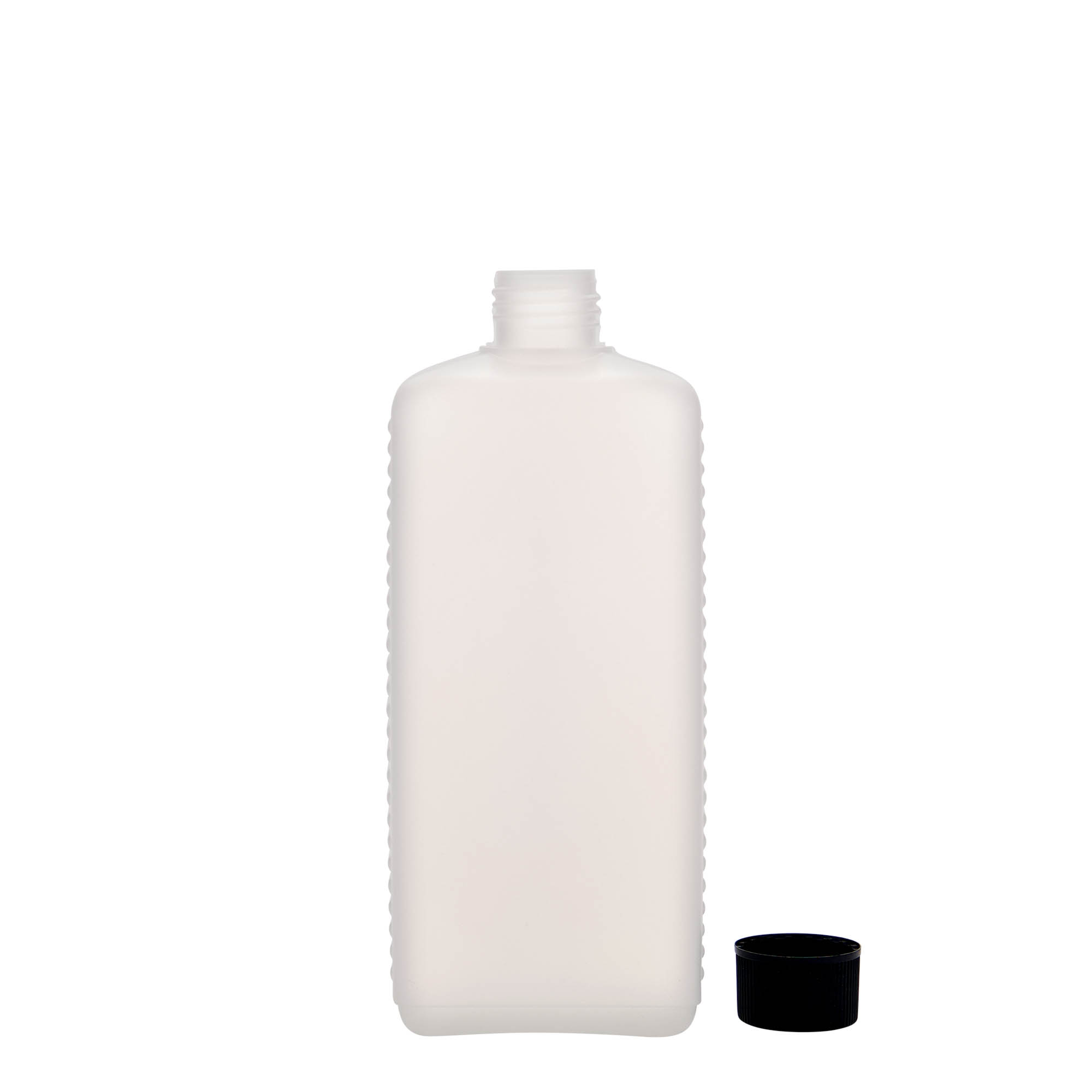 500 ml Kanister şişe, dikdörtgen, HDPE plastik, doğal, ağız: DIN 25 EPE 500 ml Kanister şişe, dikdörtgen, HDPE plastik, doğal, ağız: DIN 25 EPE