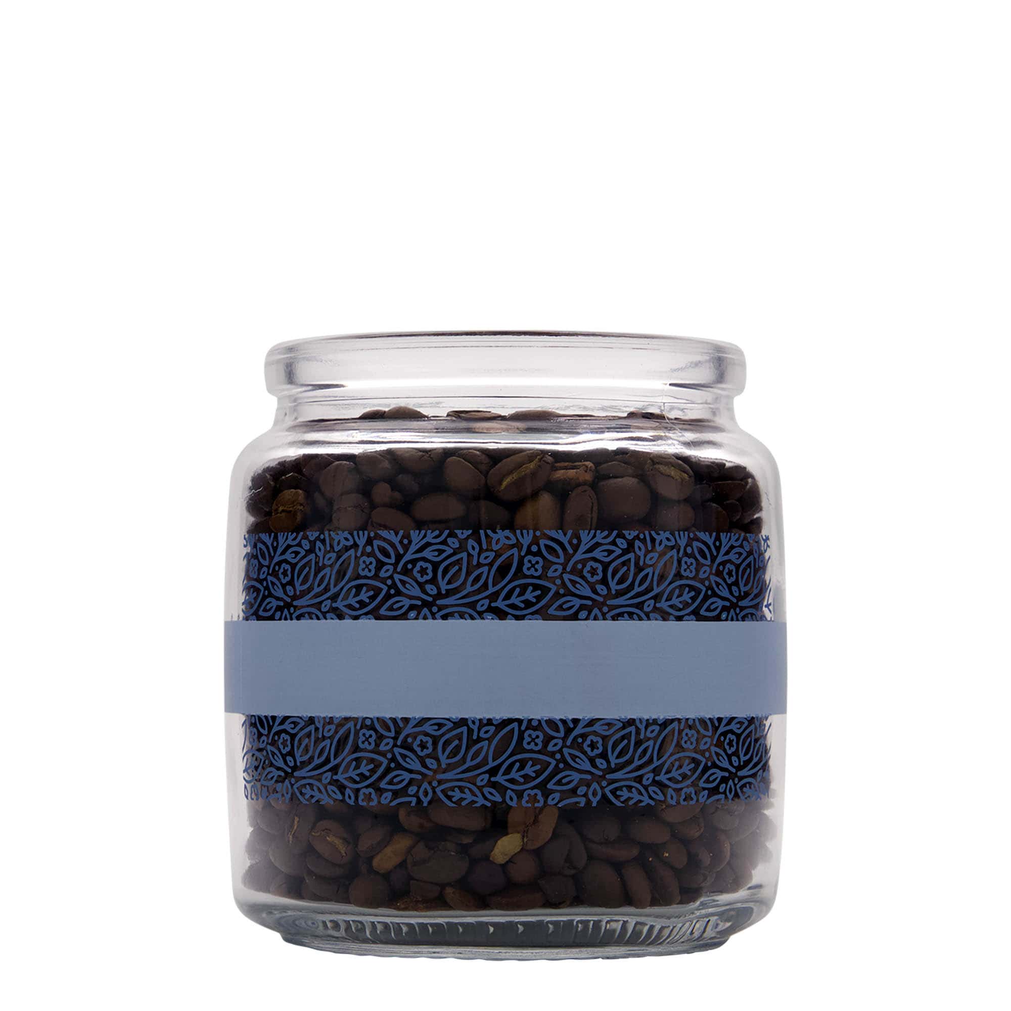 750 ml Mantar kapaklı cam şişe 'Giara', Motif: Naturalmente blu, Ağız: Mantar