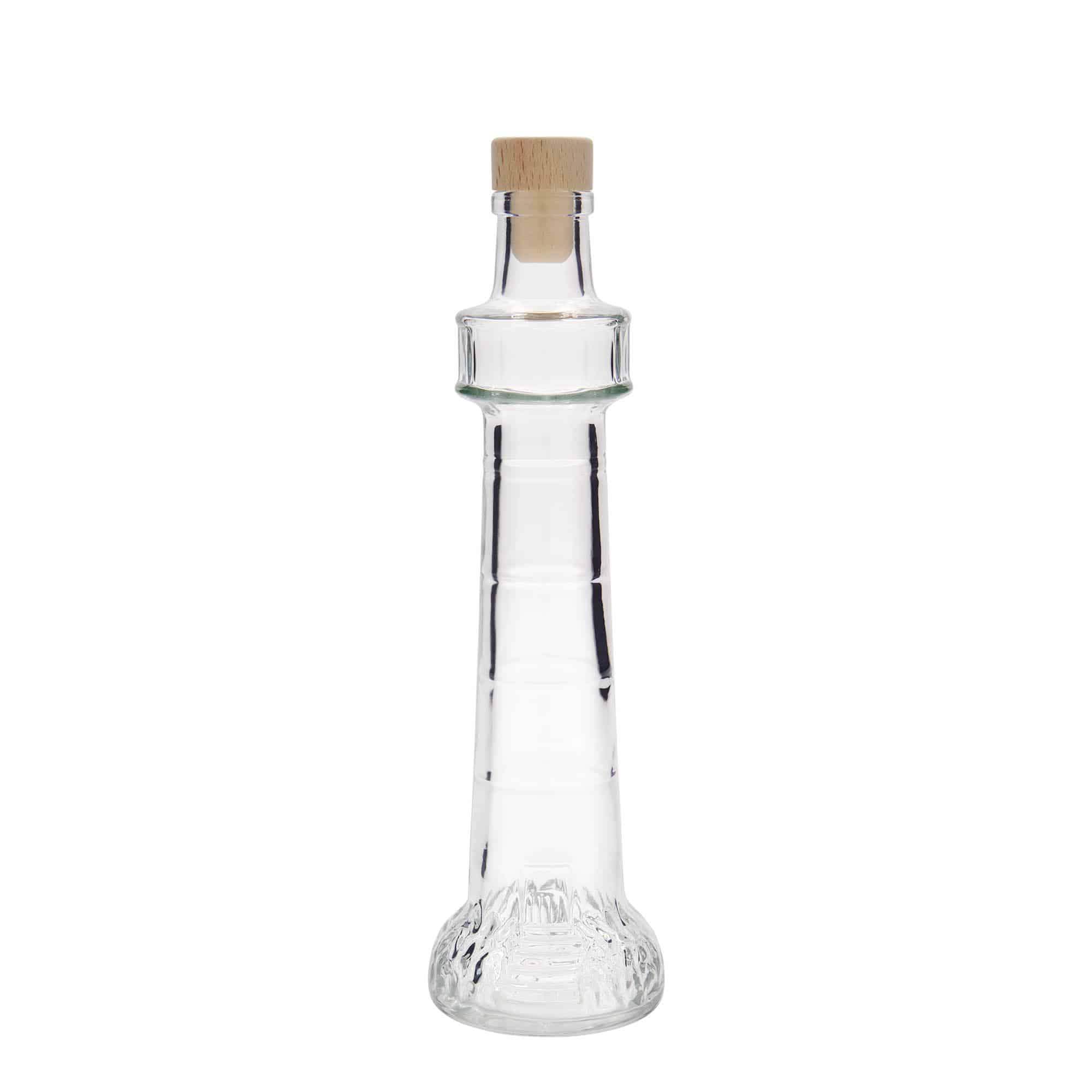 200 ml cam şişe 'Leuchtturm', ağız: mantar