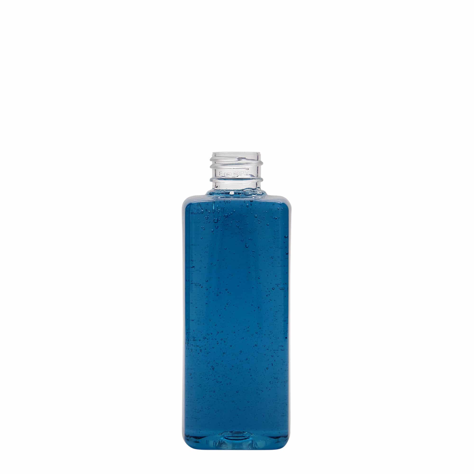 200 ml PET Şişe 'Karl', kare, plastik, ağız: 24/410