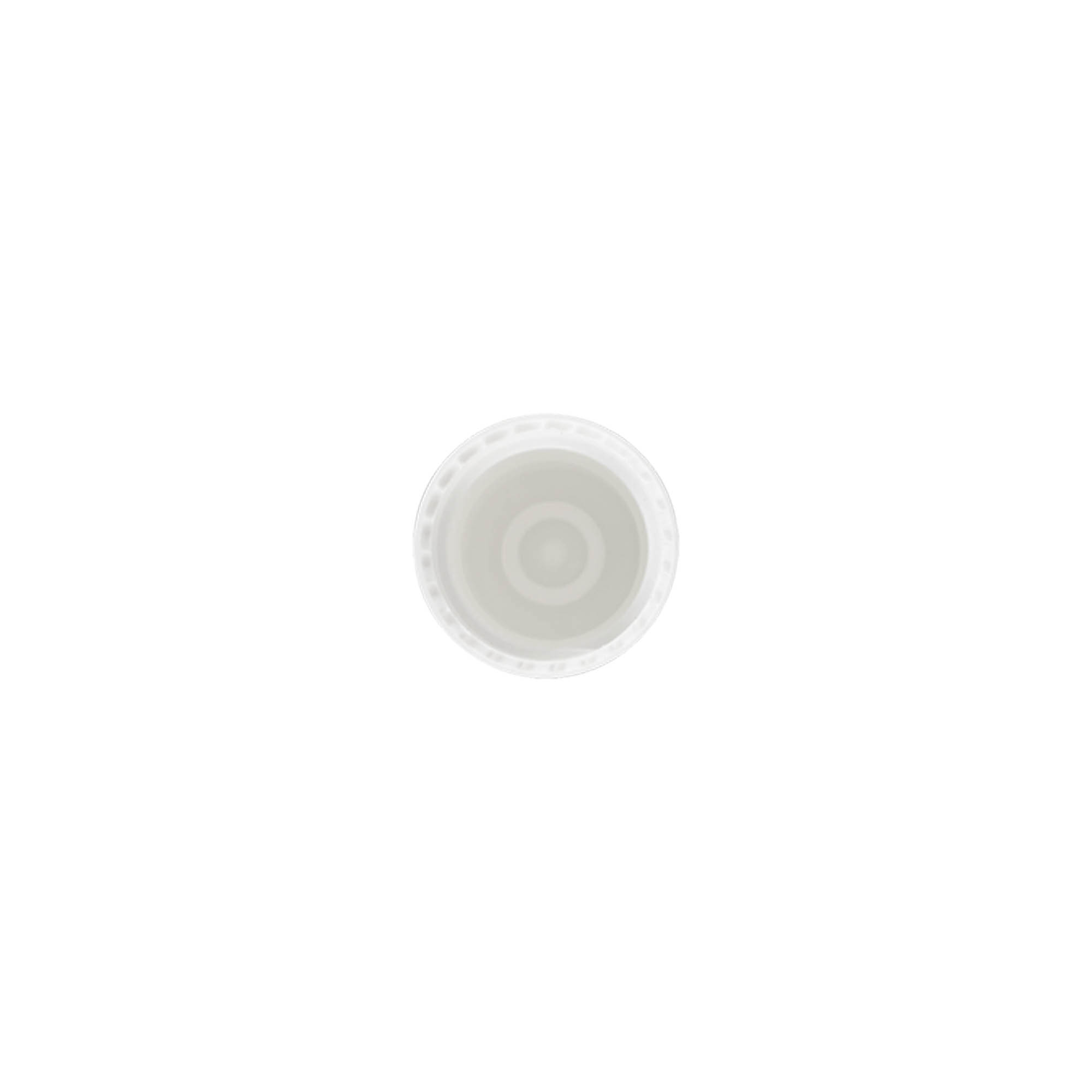 Kapak 10 ml roll-on şişe için, PP plastik, beyaz, ağız için: vida kapağı Kapak 10 ml roll-on şişe için, PP plastik, beyaz, ağız için: vida kapağı