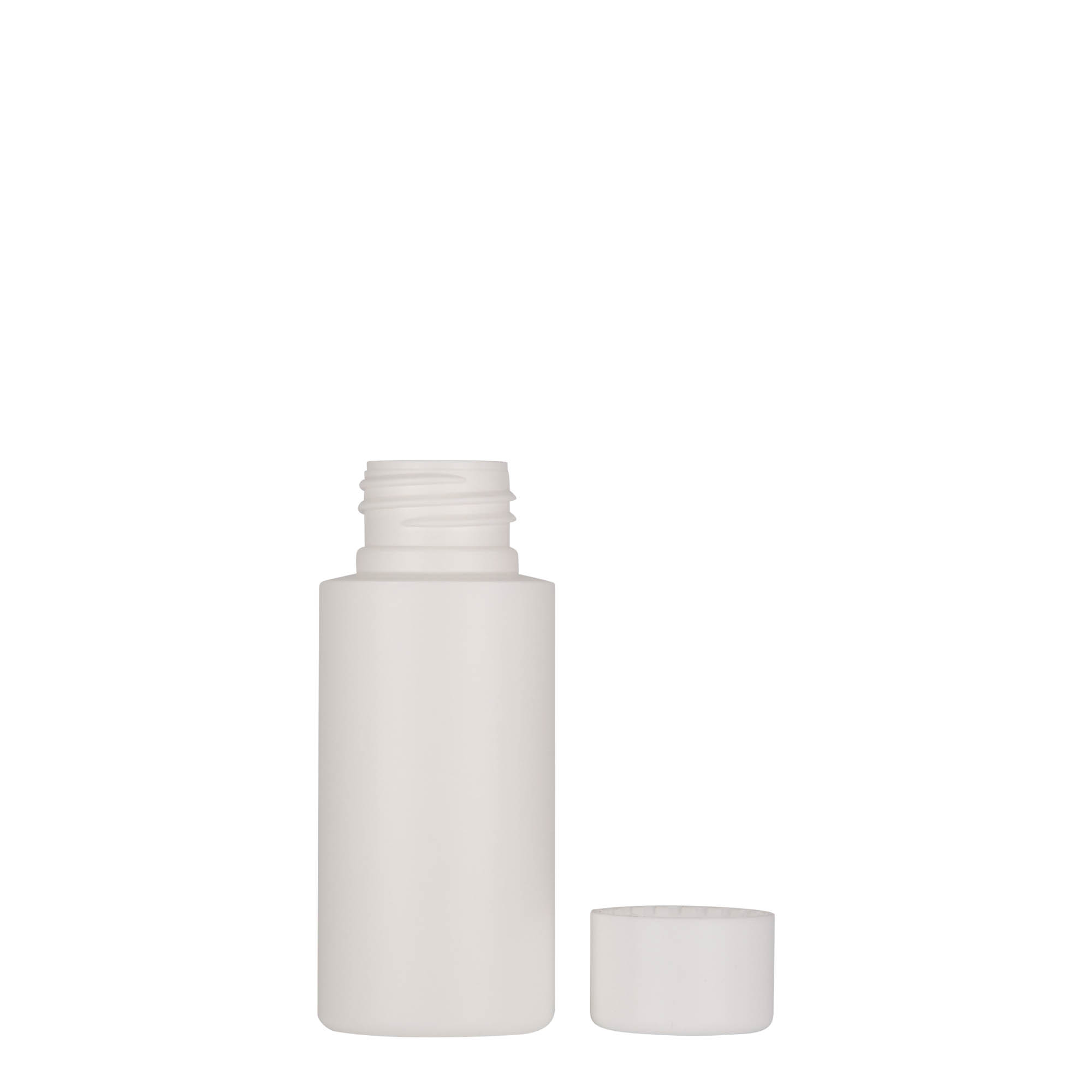 50 ml plastik şişe 'Pipe', HDPE, beyaz, ağız: 24/410