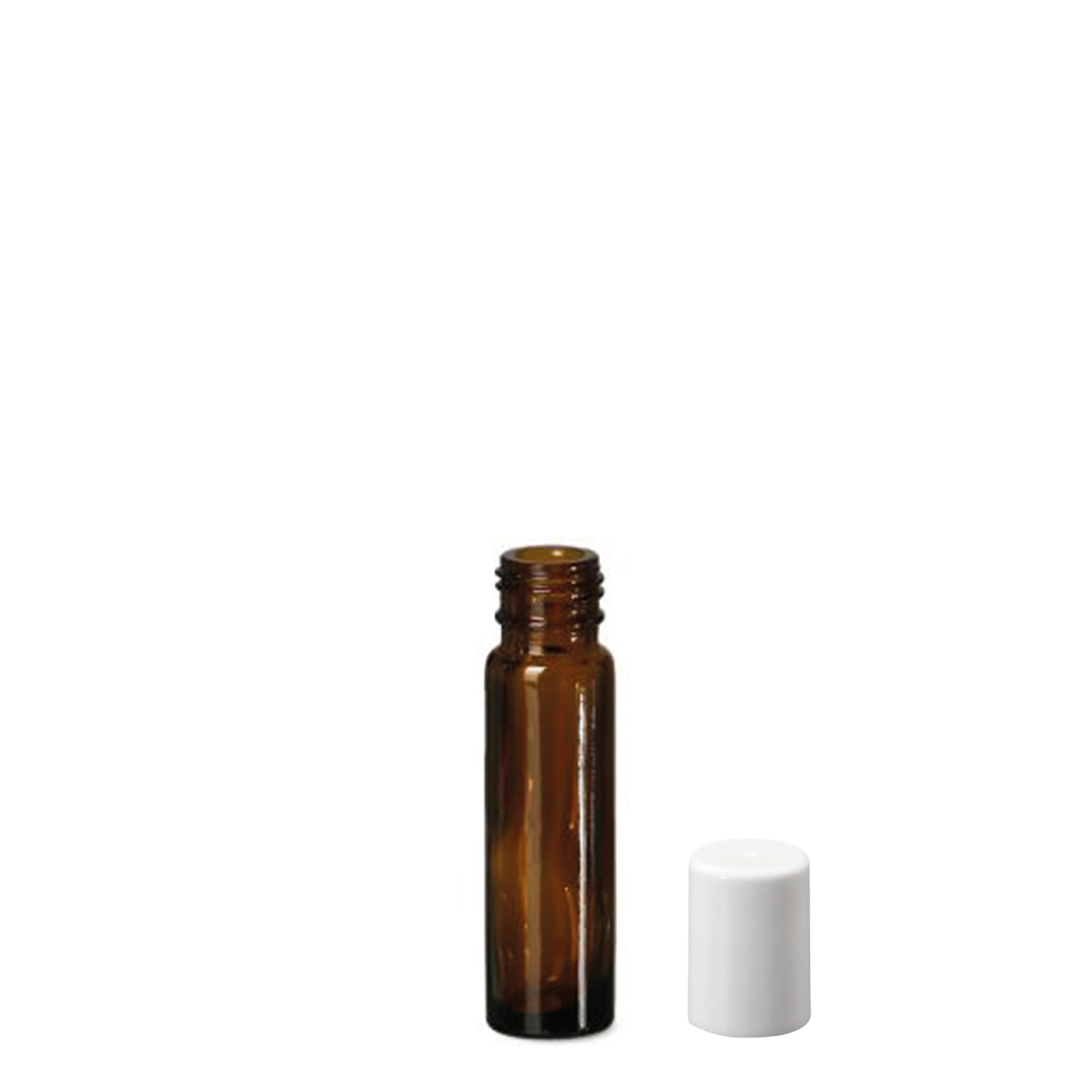 10 ml Roll-On şişe, cam, kahverengi, ağız: vidalı kapak