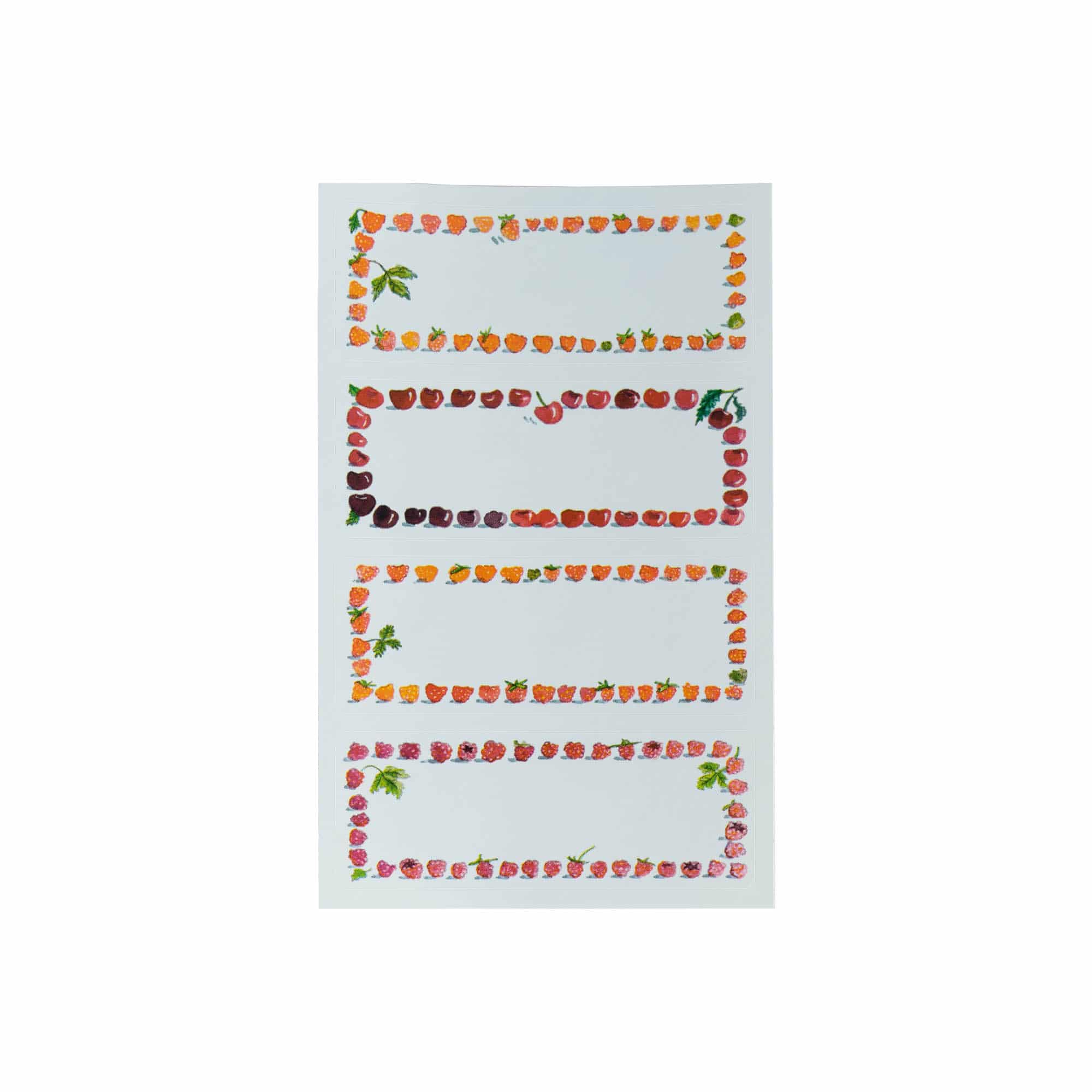 Zweckform Etiketler 'Meyve-Çerçeve', dikdörtgen, kağıt, çok renkli