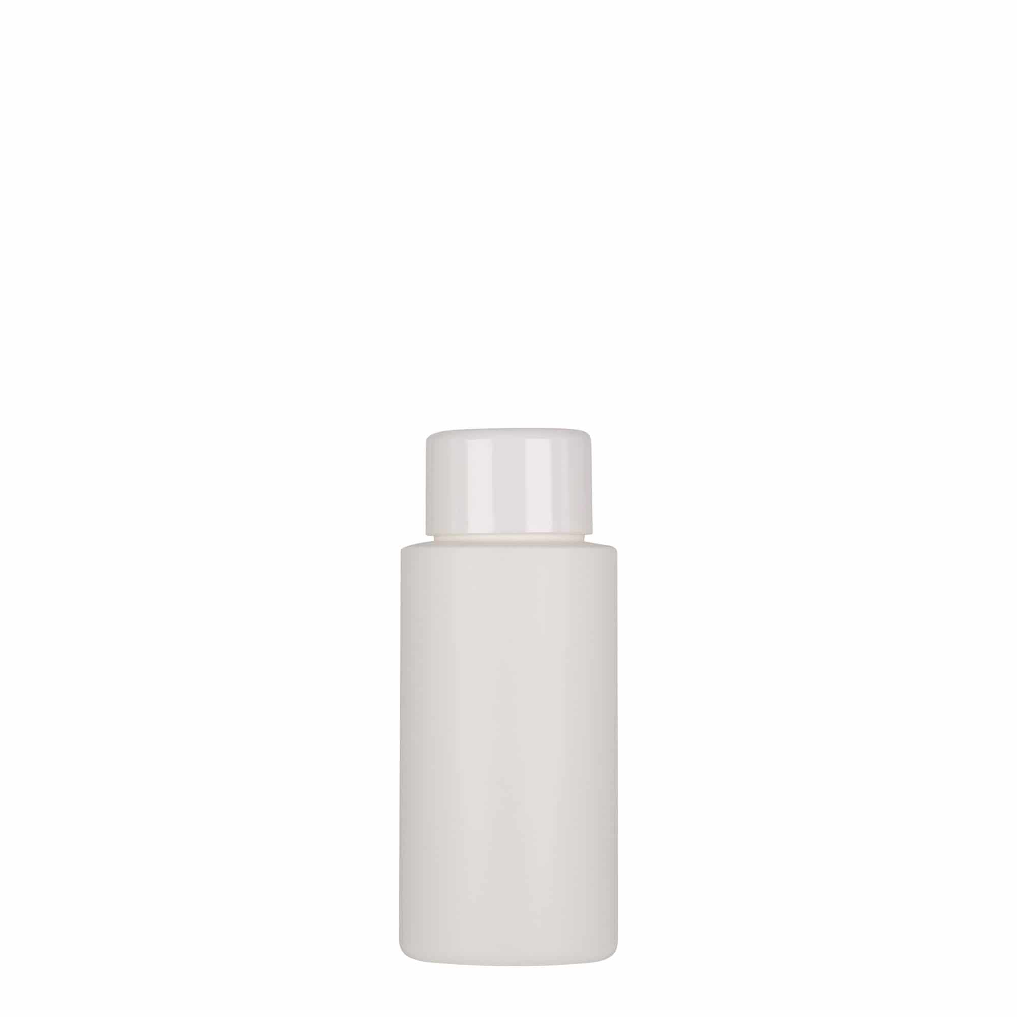 50 ml plastik şişe 'Pipe', HDPE, beyaz, ağız: 24/410