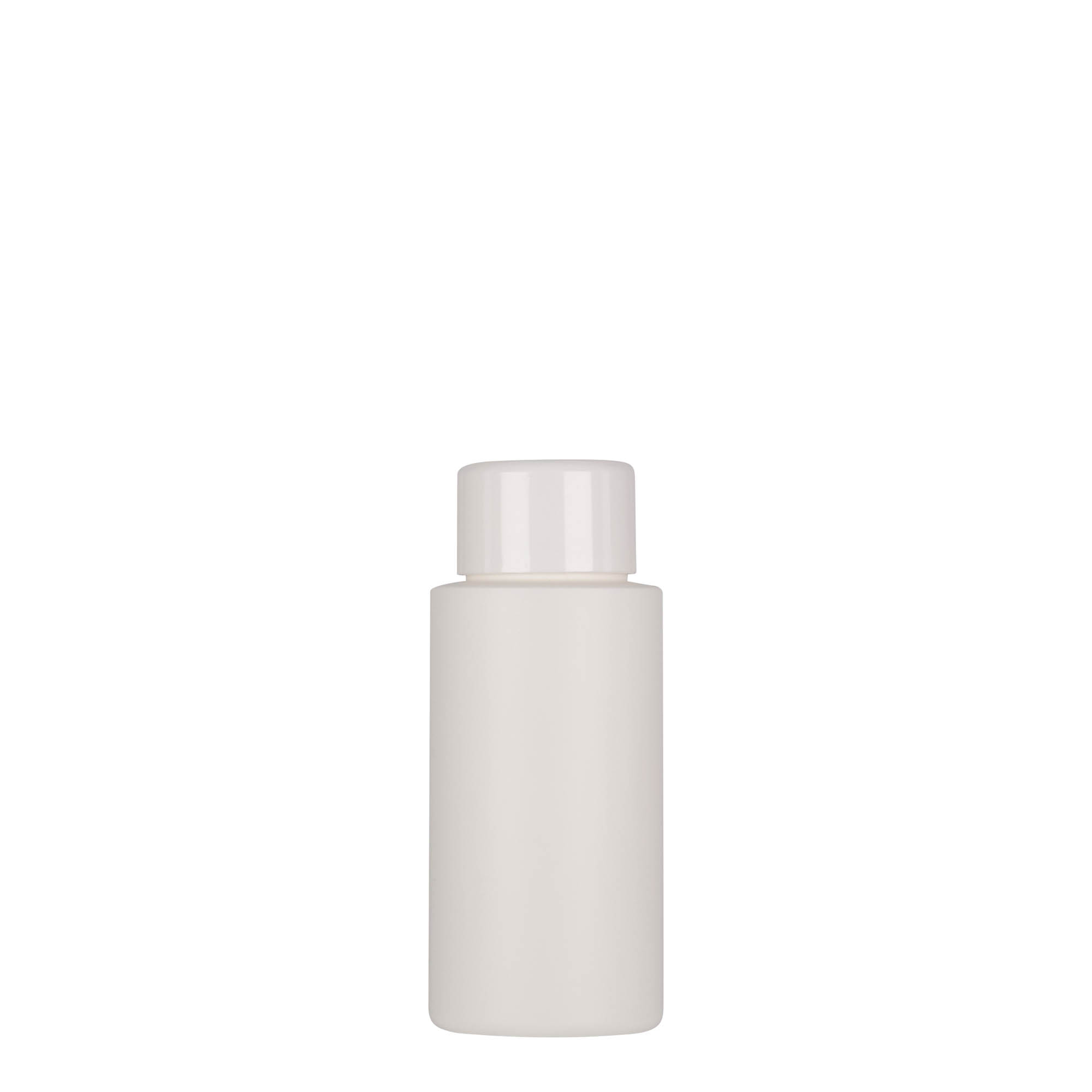 50 ml plastik şişe 'Pipe', HDPE, beyaz, ağız: 24/410
