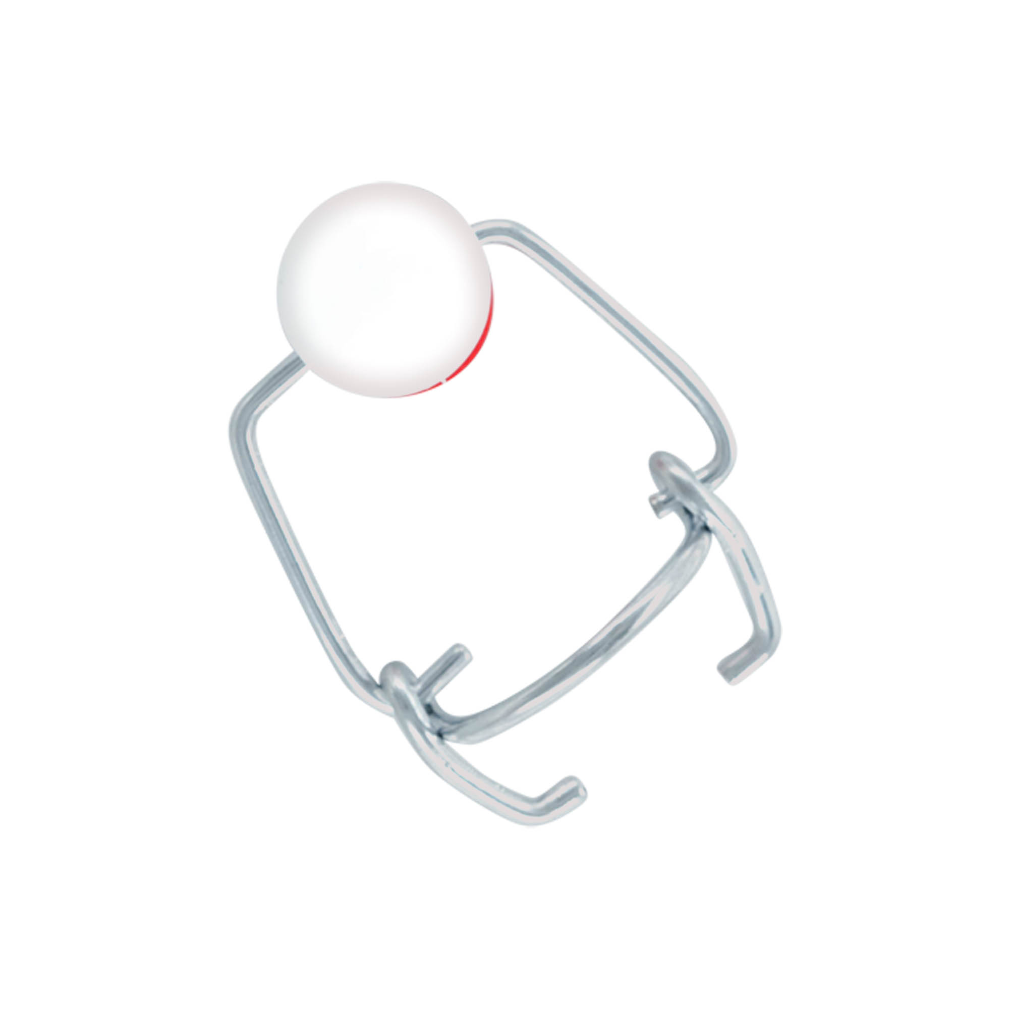 Mini mandallı kapama, plastik, kırmızı-beyaz