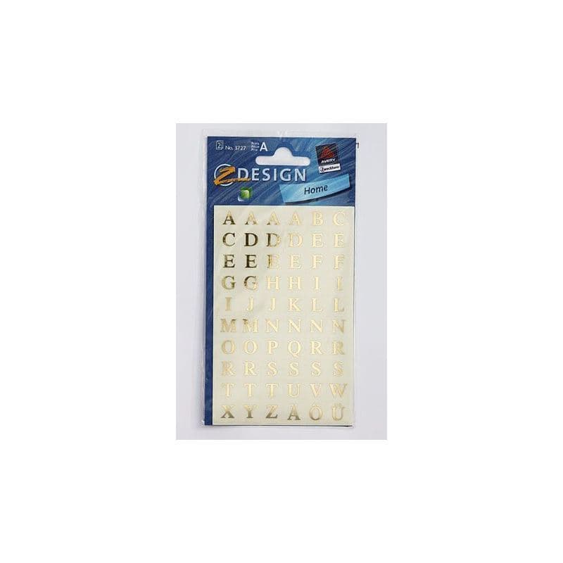 Zweckform Etiket 'Alfabe', dikdörtgen, plastik, altın renkli Zweckform Etiket 'Alfabe', dikdörtgen, plastik, altın renkli