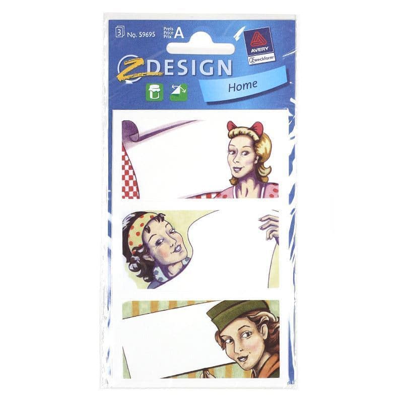 Zweckform Etiketler 'Pop Art', dikdörtgen, kağıt, çok renkli Zweckform Etiketler 'Pop Art', dikdörtgen, kağıt, çok renkli