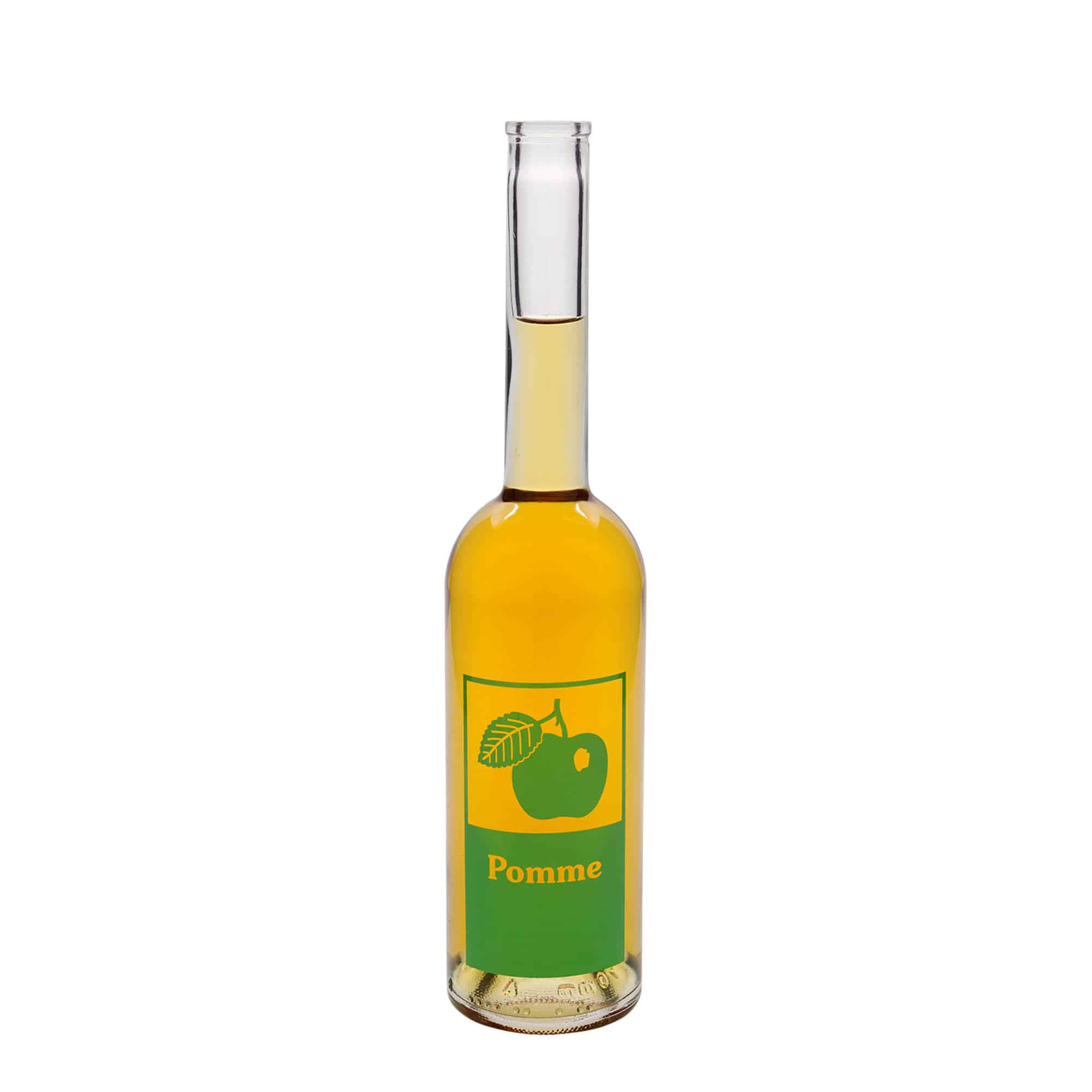 500 ml Cam Şişe 'Opera', Motif: Elma, Ağız: Mantar