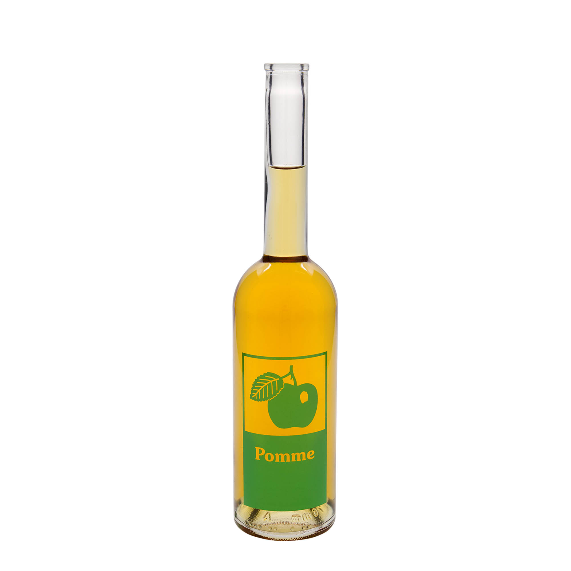 500 ml Cam Şişe 'Opera', Motif: Elma, Ağız: Mantar