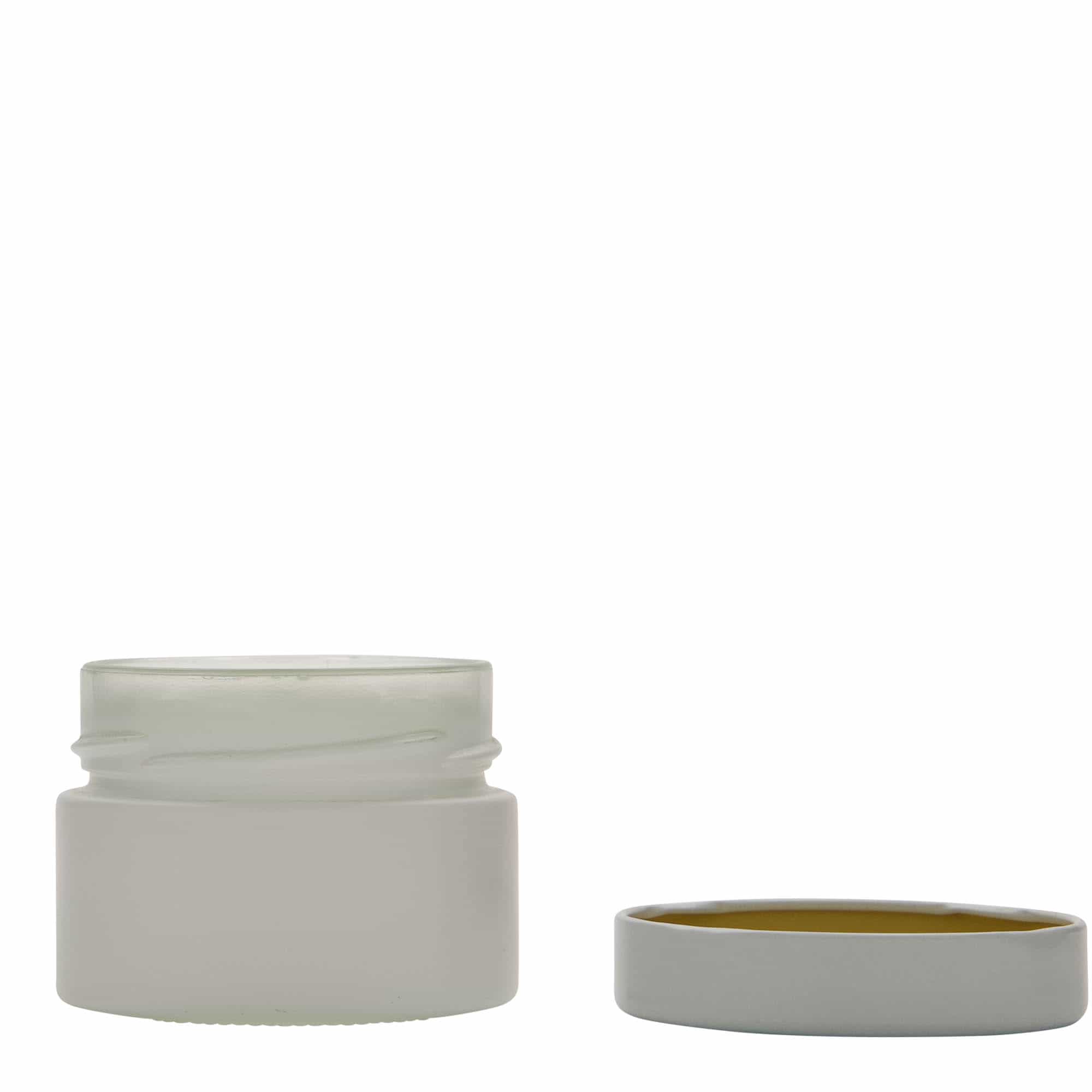 130 ml Yuvarlak Cam 'Aurora', beyaz, Ağız: Deep-Twist-Off (DTO 66)
