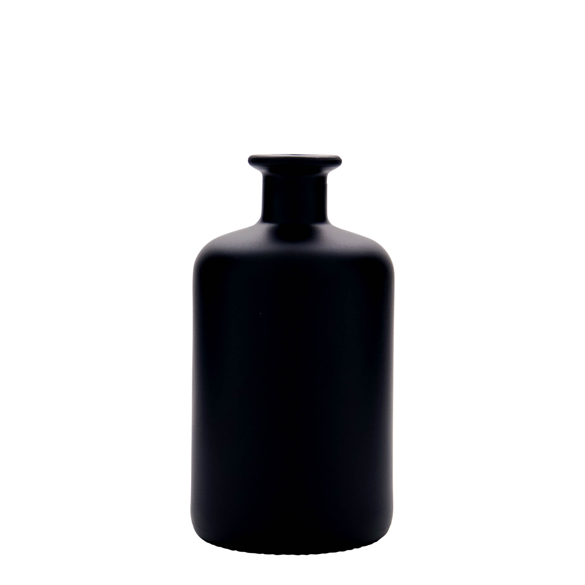 500 ml eczacı cam şişesi, siyah, ağzı: mantar