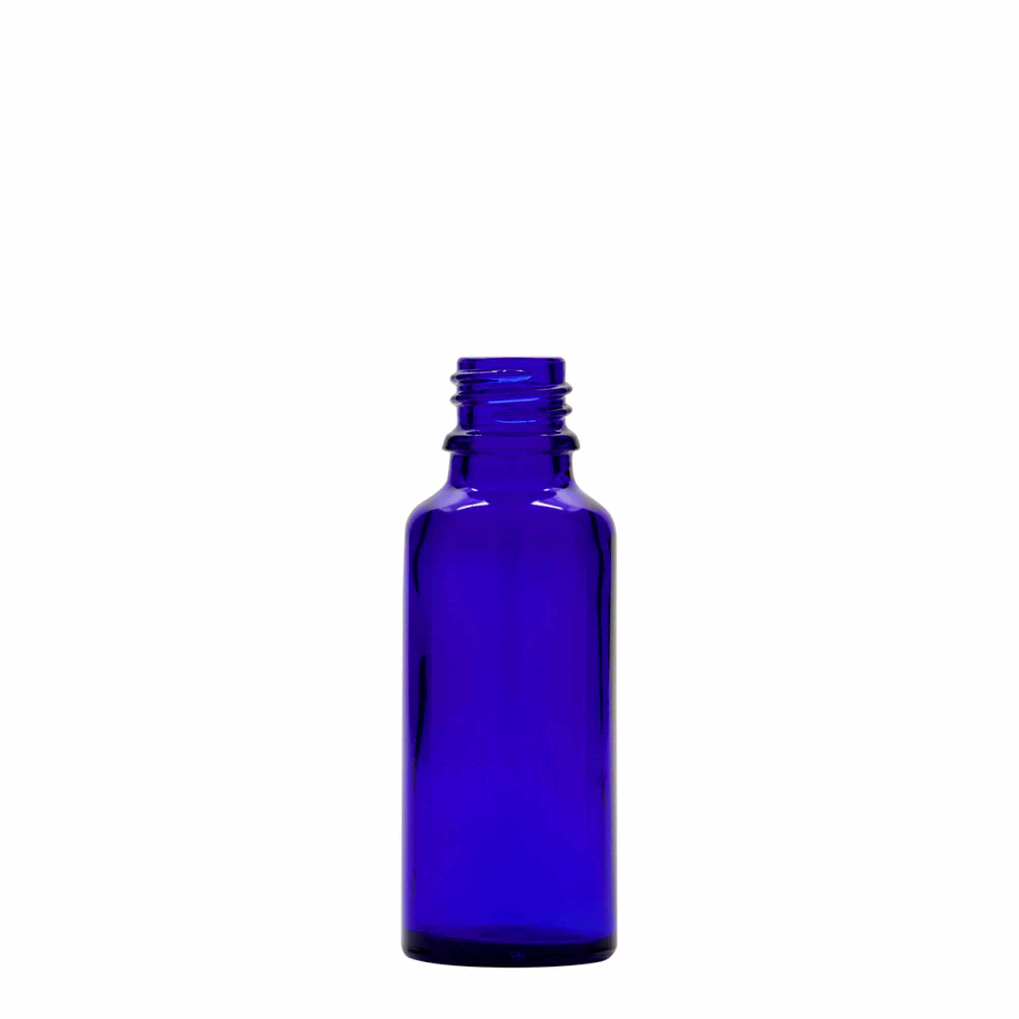 30 ml Pipet Şişesi Tıbbi, Cam, kral mavisi-kırmızı, Ağız: DIN 18