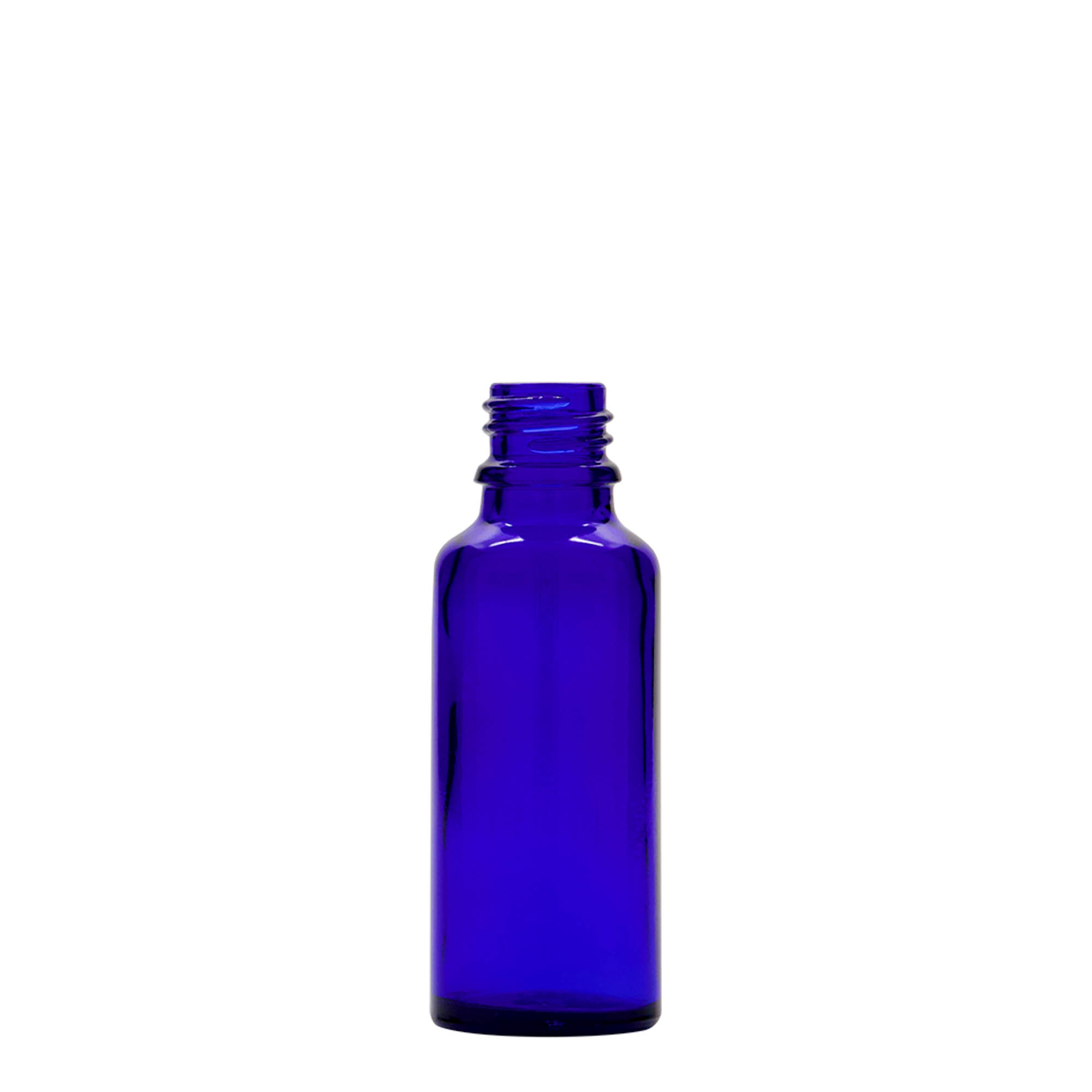 30 ml Pipet Şişesi Tıbbi, Cam, kral mavisi-kırmızı, Ağız: DIN 18