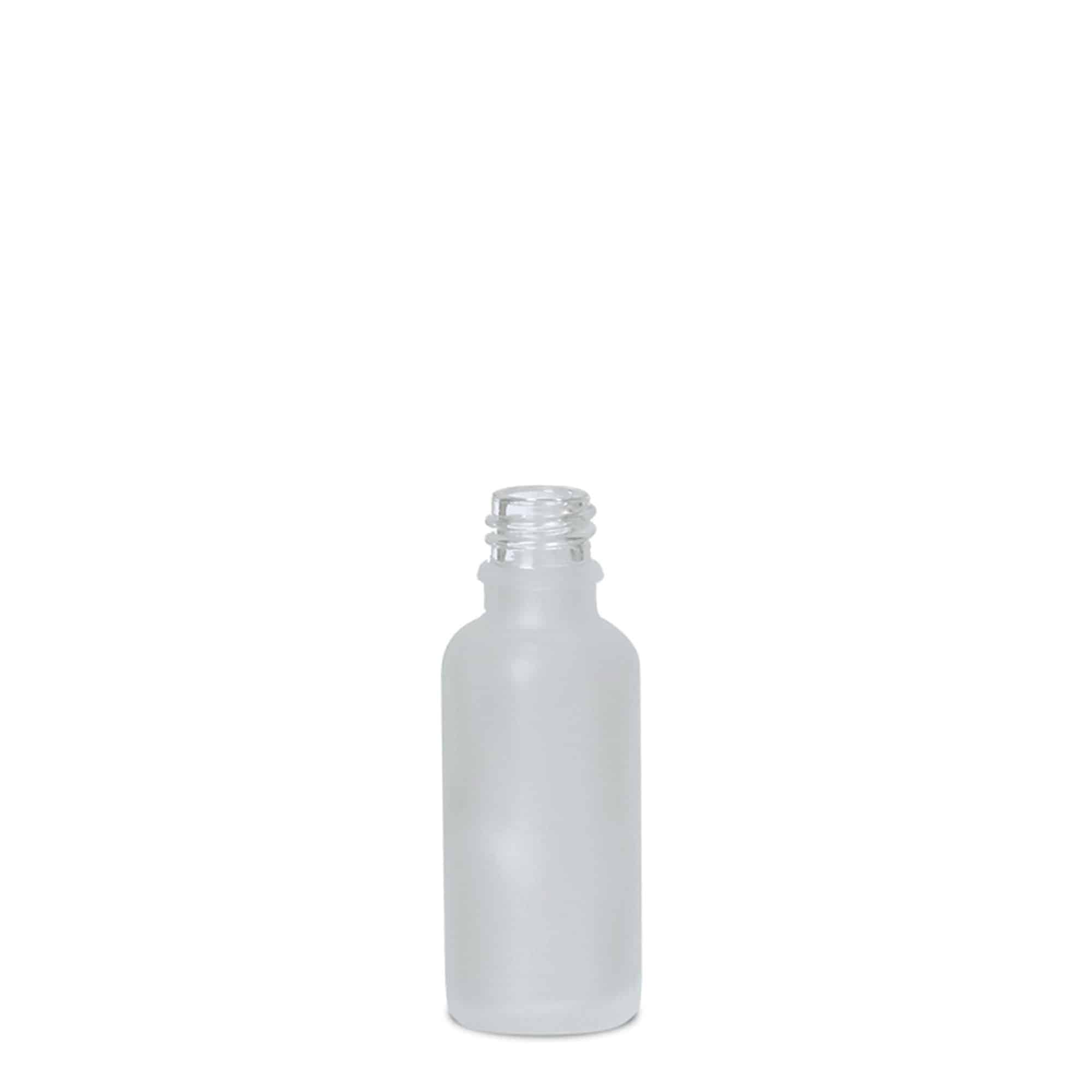 30 ml tıbbi şişe, cam, buzlu, ağız: DIN 18 30 ml tıbbi şişe, cam, buzlu, ağız: DIN 18