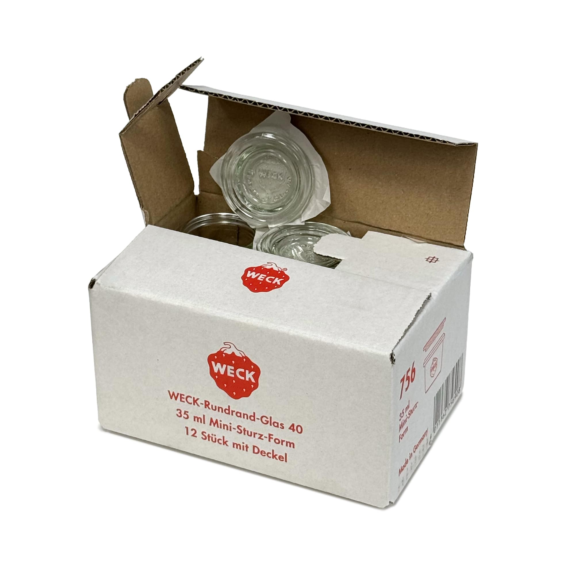 12x 35 ml WECK kavanoz cam kapaklı RR 40