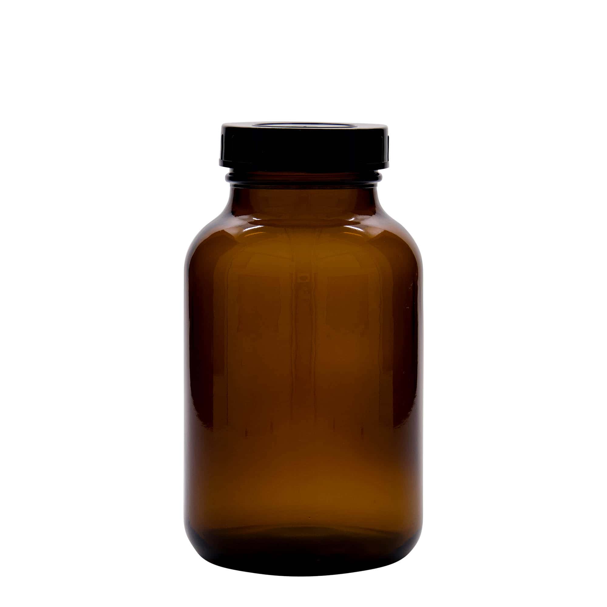 1.000 ml Geniş ağızlı cam, kahverengi, Ağız: DIN 68