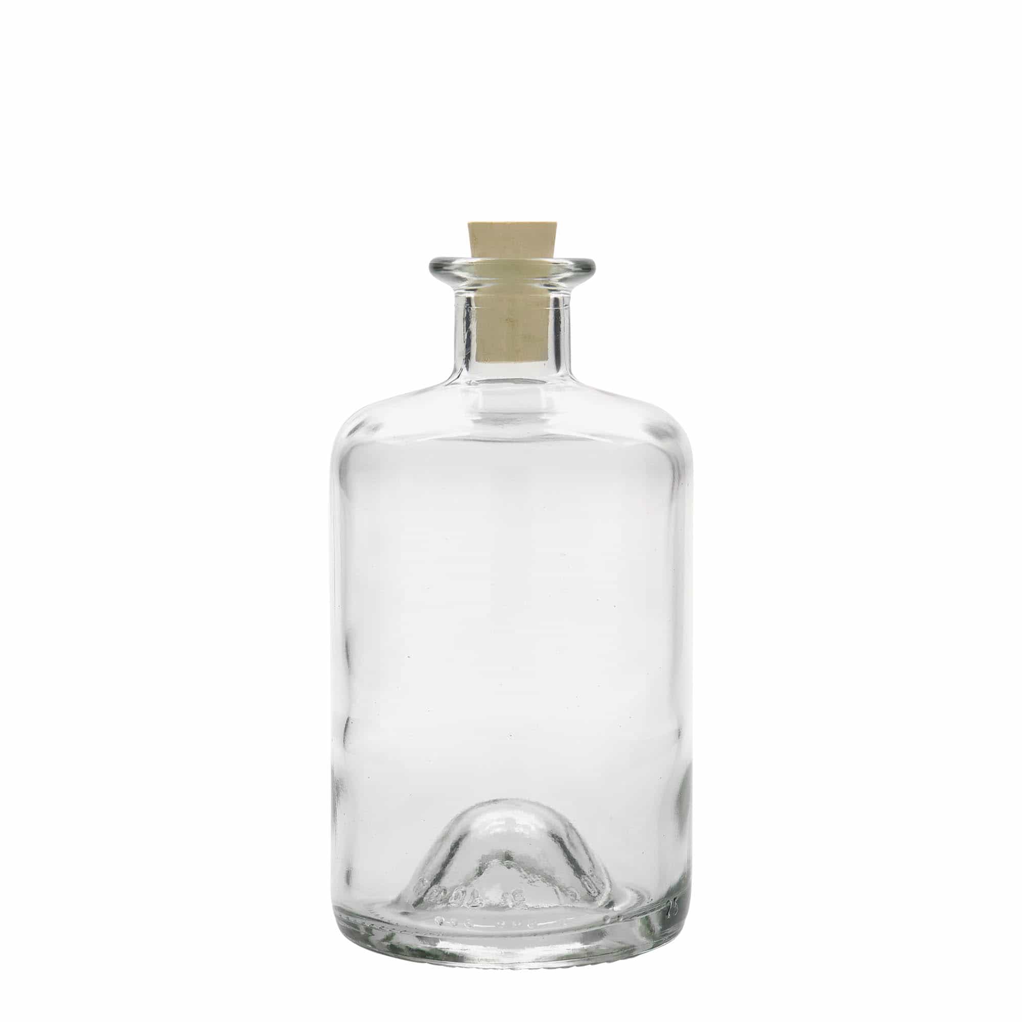 500 ml Eczacı Cam Şişesi, Ağız: Mantar