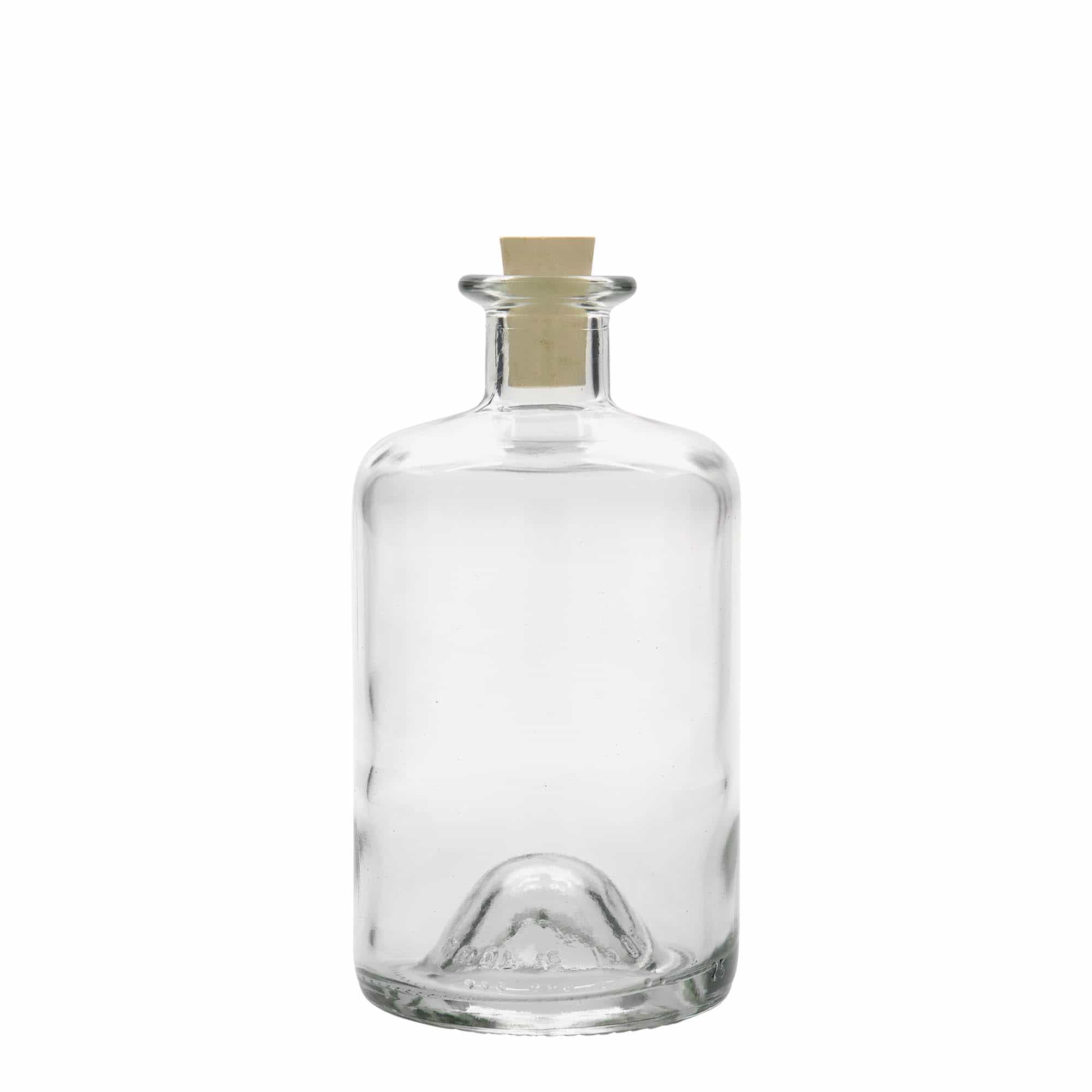 500 ml Eczacı Cam Şişesi, Ağız: Mantar