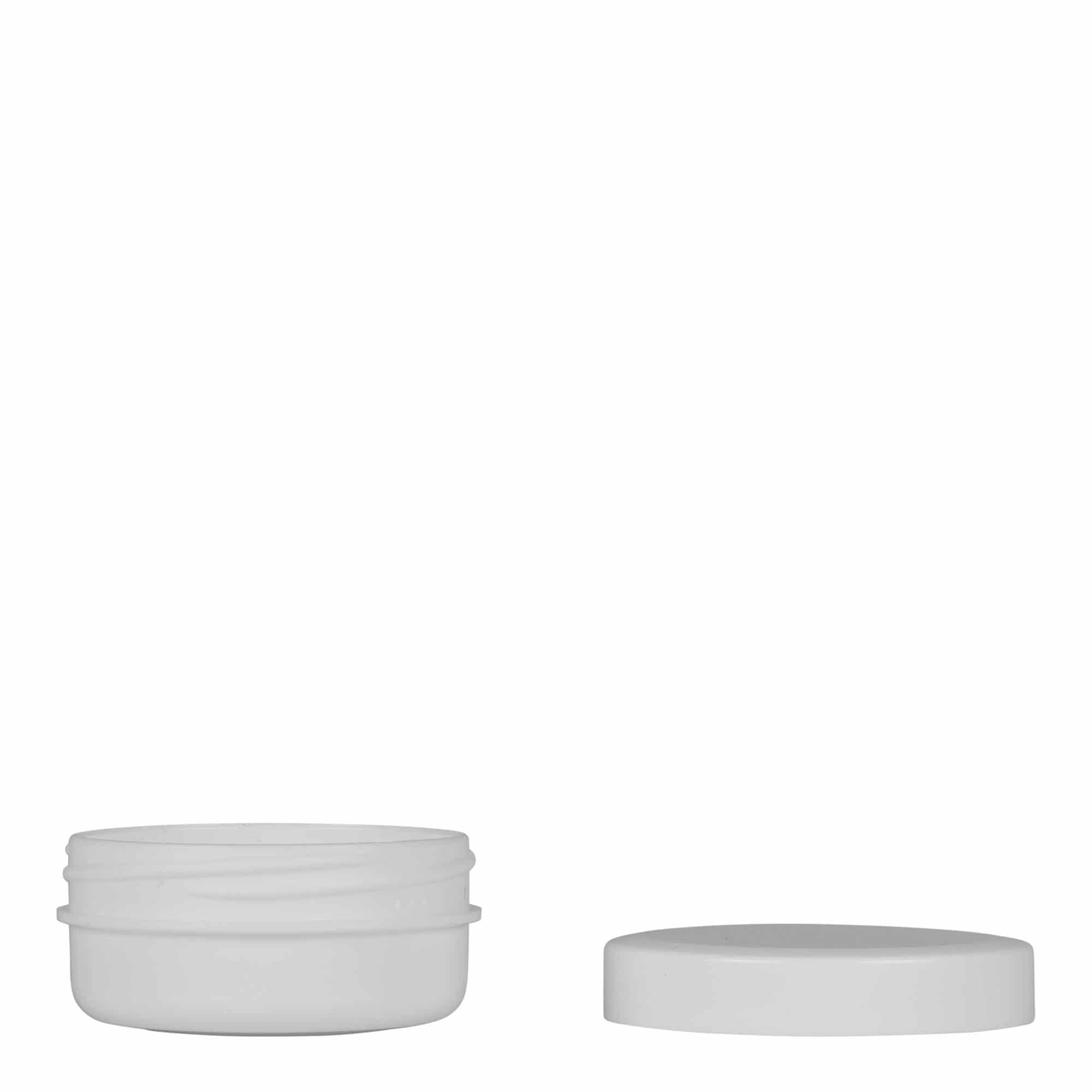 12 ml plastik kutu 'White Line', PP, beyaz, ağız: vida kapağı