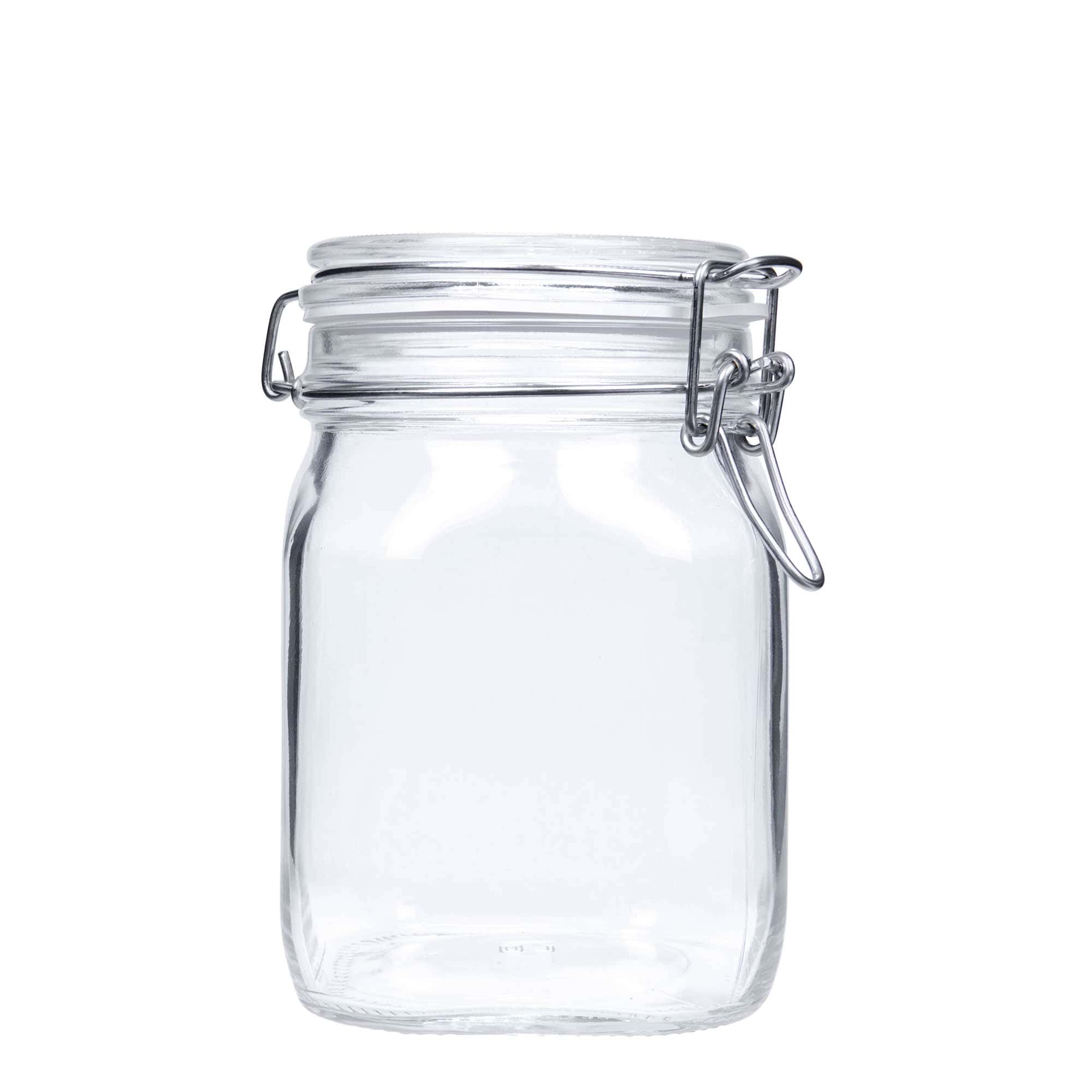 1.000 ml Tel mandallı kavanoz 'Fido', kare, ağız: tel mandallı kapak 1.000 ml Tel mandallı kavanoz 'Fido', kare, ağız: tel mandallı kapak