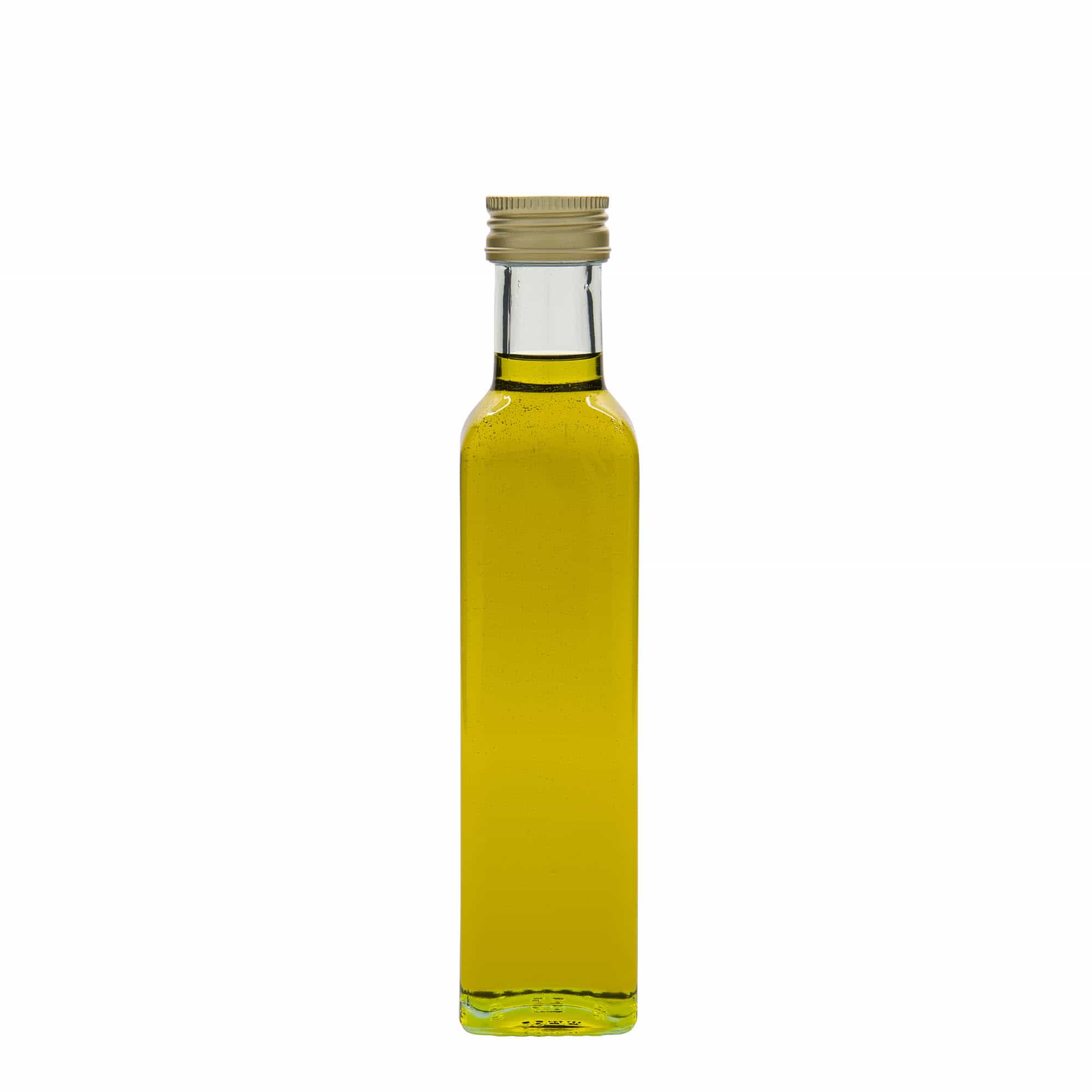 250 ml Cam şişe 'Marasca', kare, ağız: PP 31,5