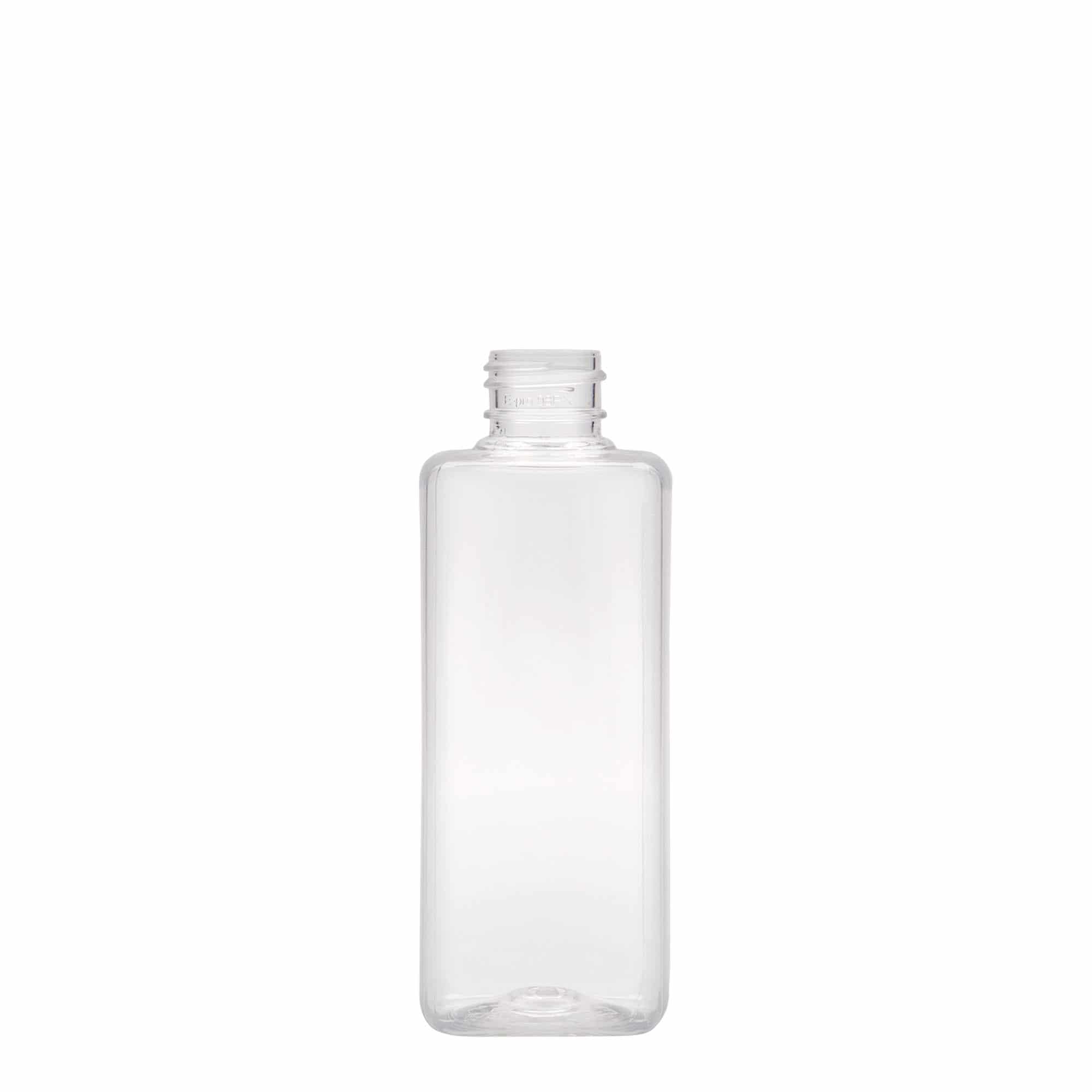 200 ml PET Şişe 'Karl', kare, plastik, ağız: 24/410 200 ml PET Şişe 'Karl', kare, plastik, ağız: 24/410