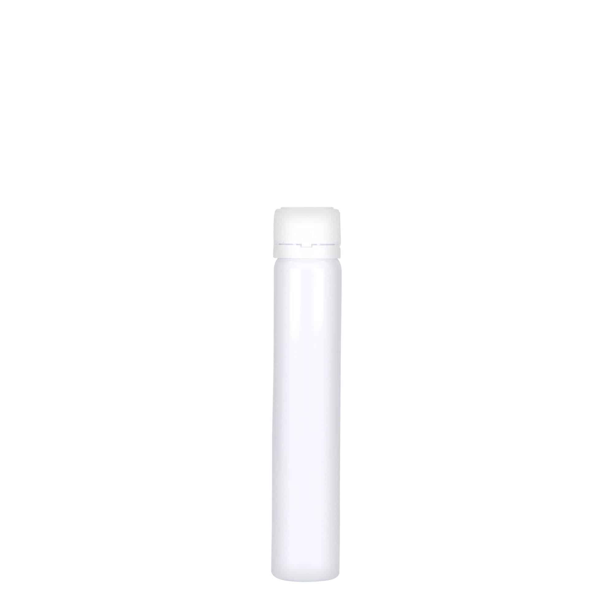 25 ml PET tüp, plastik, beyaz, ağız: vidalı kapak