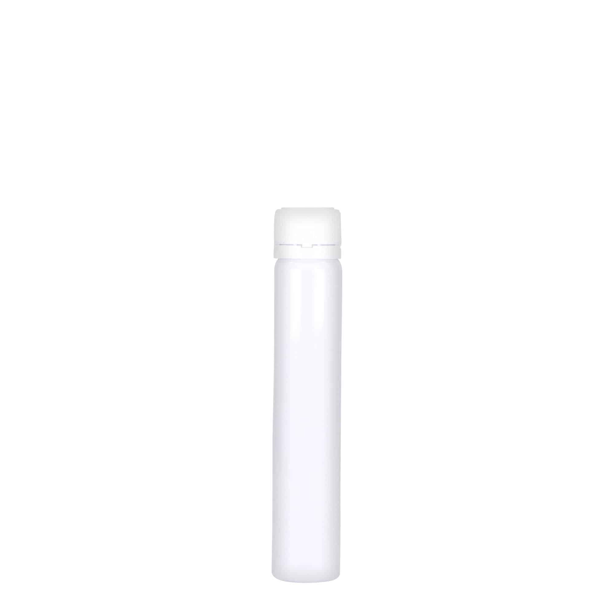 25 ml PET tüp, plastik, beyaz, ağız: vidalı kapak