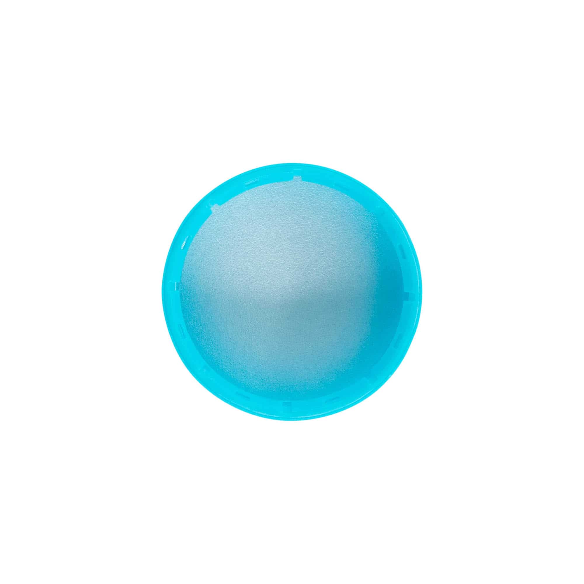 Vida kapak 40mm, PE plastik, açık mavi