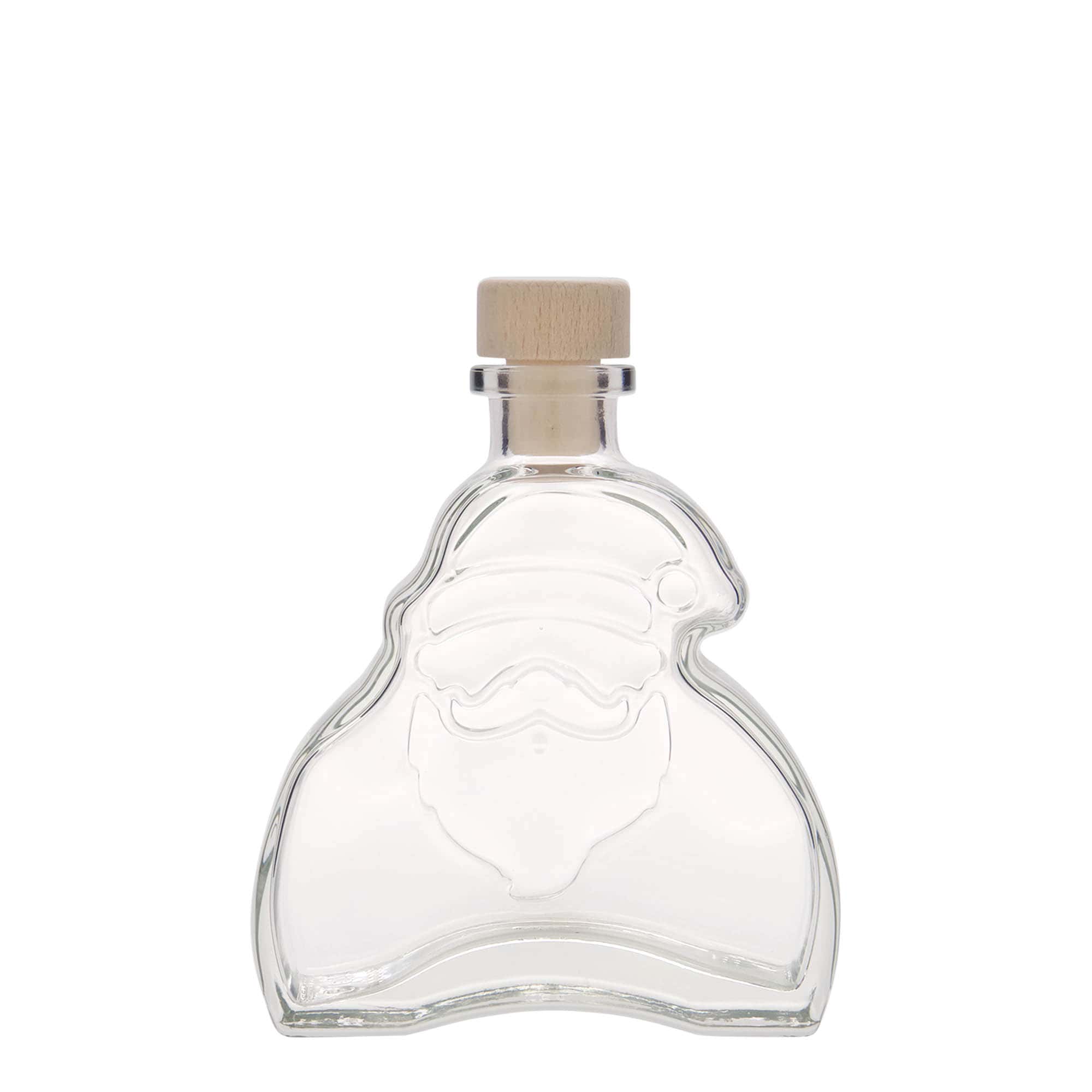 200 ml Cam Şişe 'Noel Baba', Ağız: Mantar