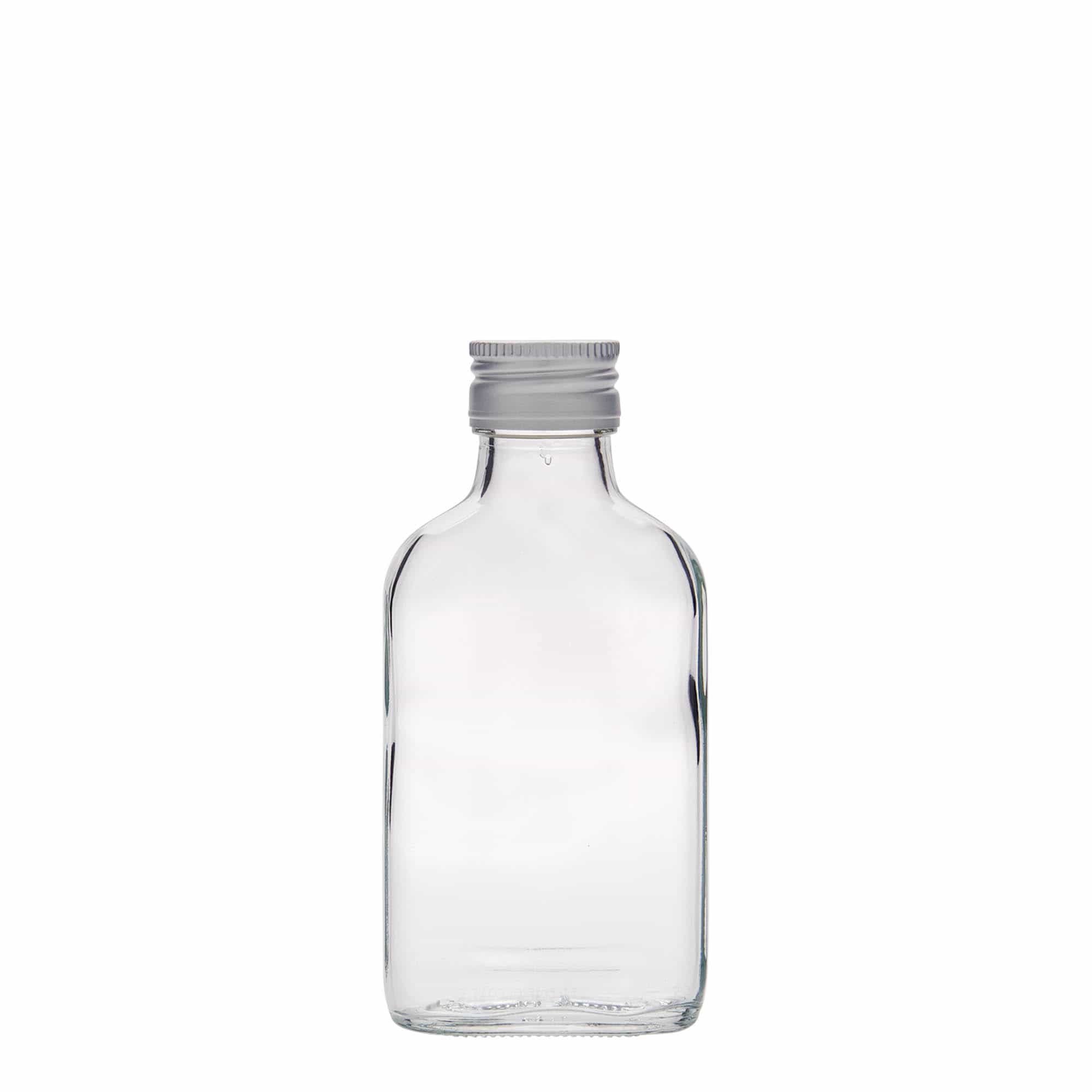 100 ml el şişesi, dikdörtgen, cam, ağız: PP 28