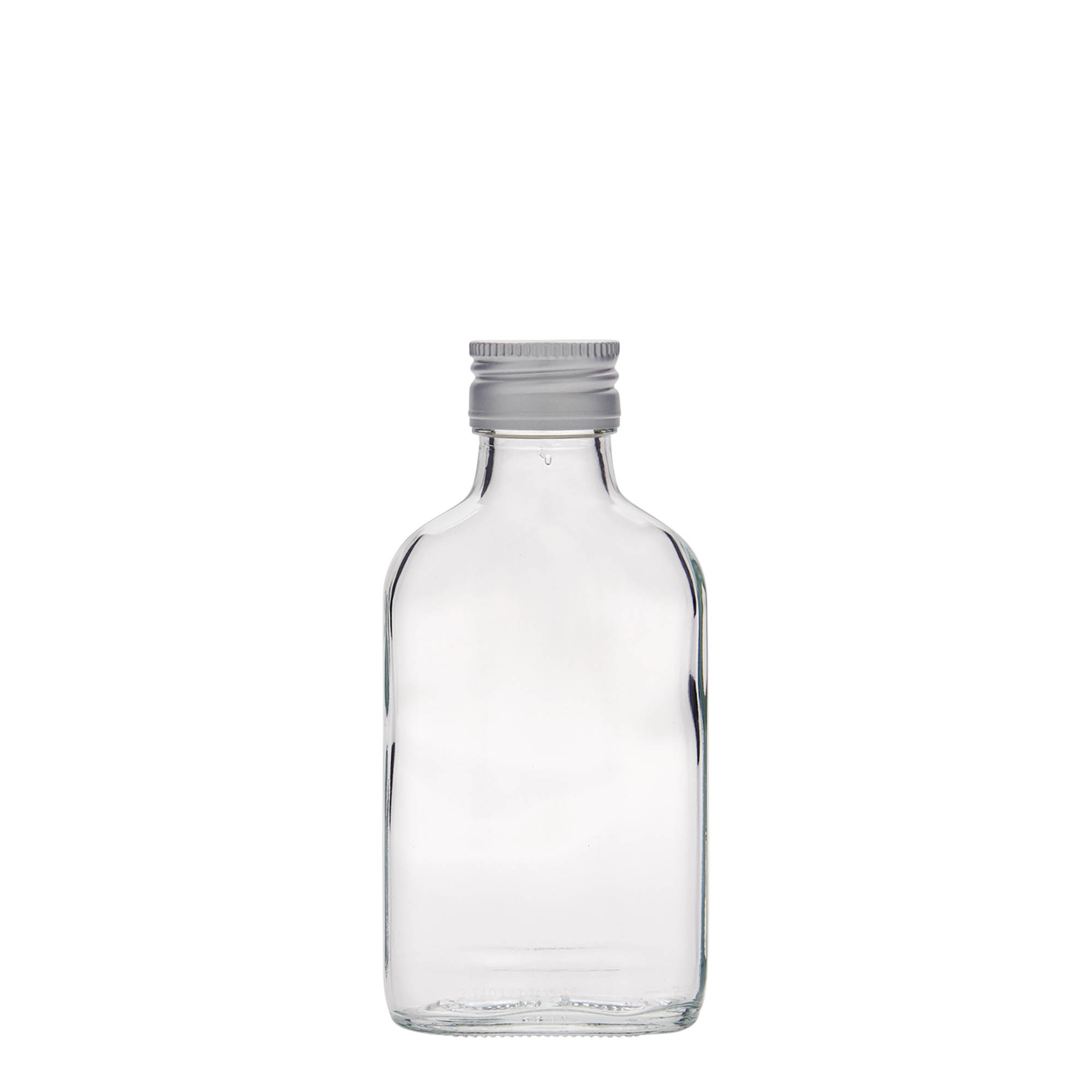 100 ml el şişesi, dikdörtgen, cam, ağız: PP 28