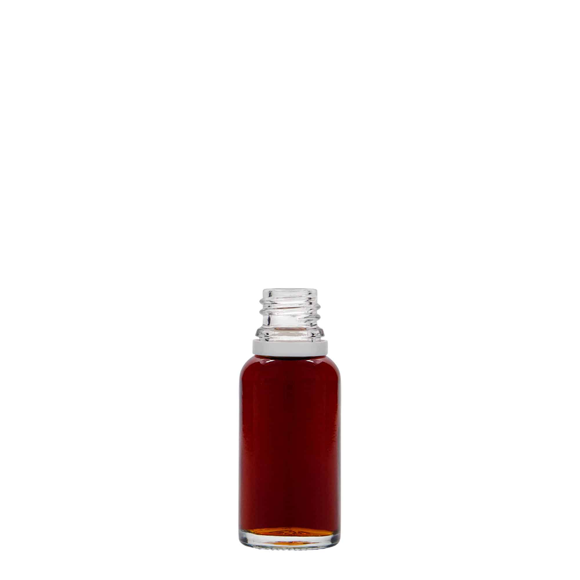 20 ml tıbbi şişe, cam, ağız: DIN 18