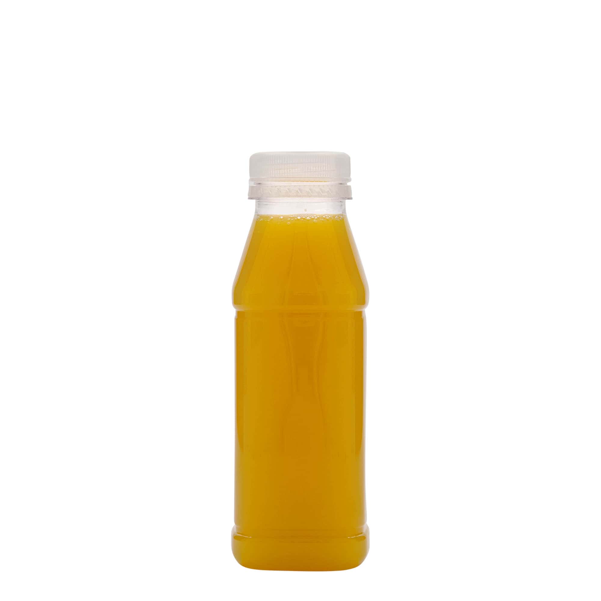 330 ml PET Şişe 'Milk and Juice Carré', kare, plastik, ağız çapı: 38 mm