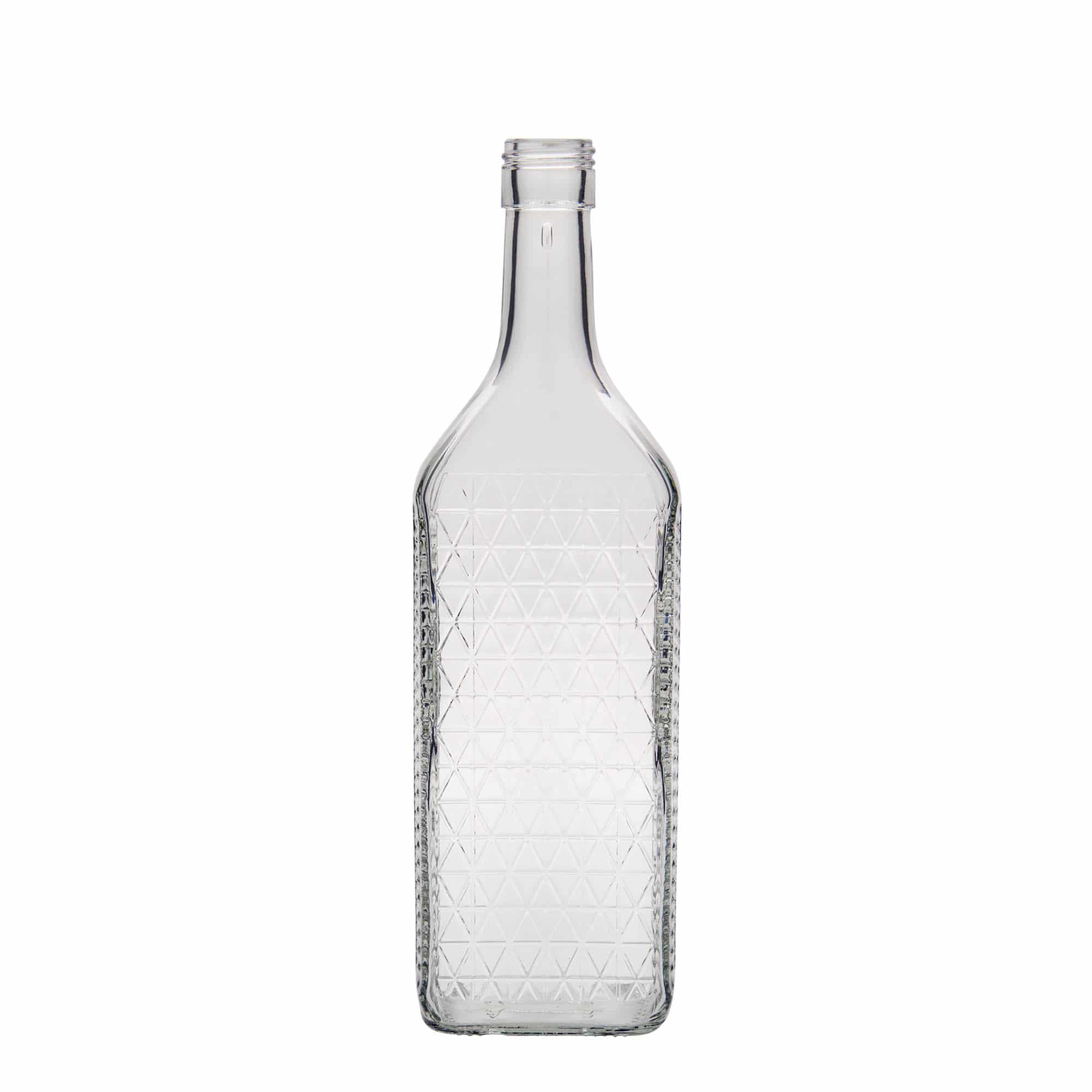 700 ml Cam Şişe 'Caruso', dikdörtgen, Ağız: PP 31,5