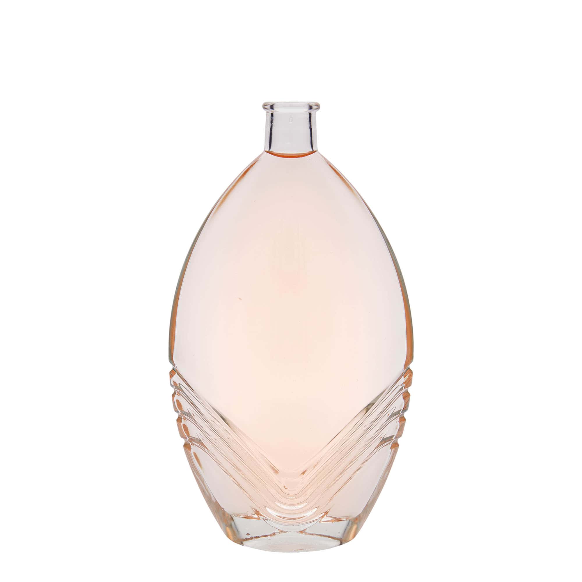 500 ml Cam şişe 'Florence', oval, ağız: mantar